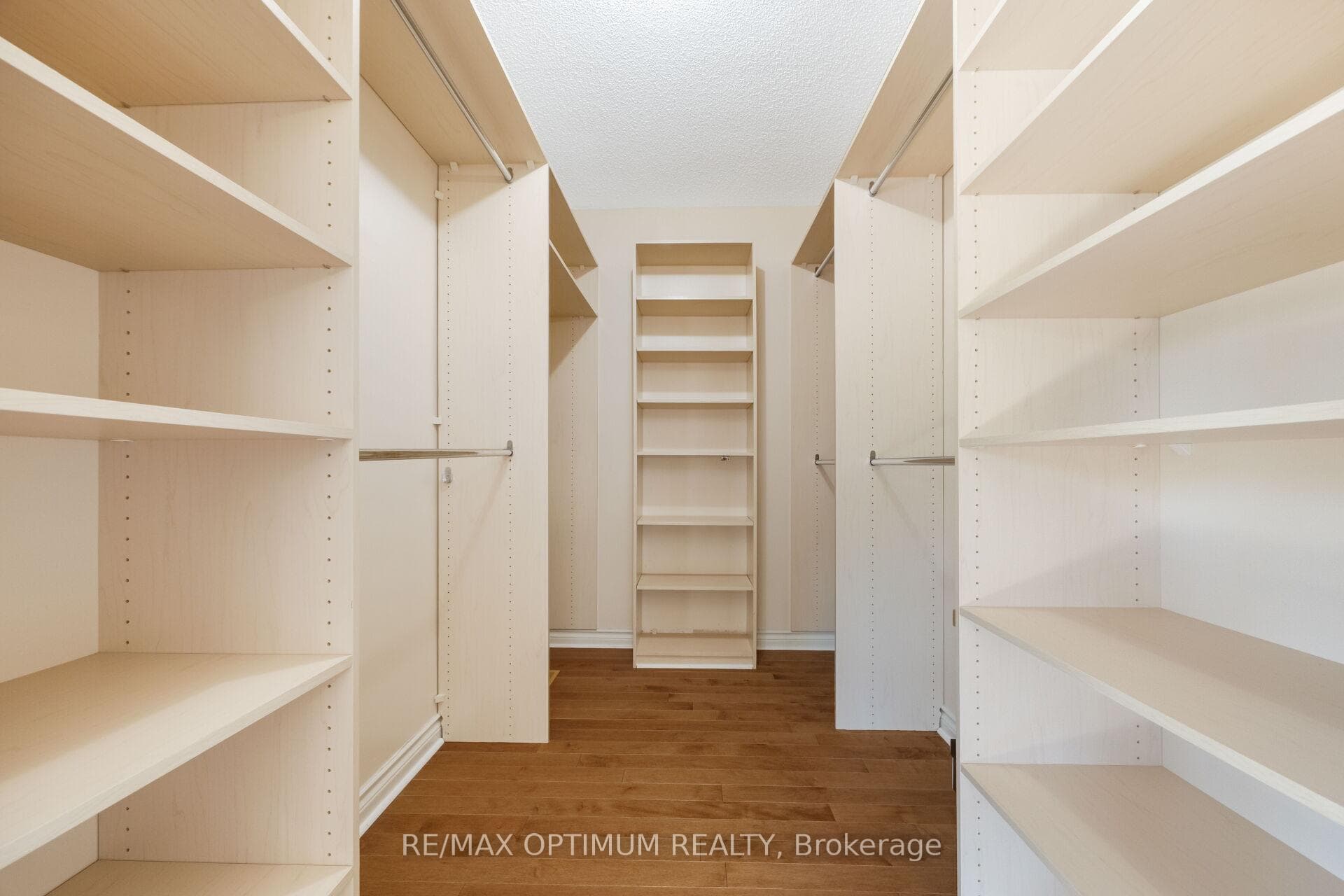 Custom walk-in closet with organizers