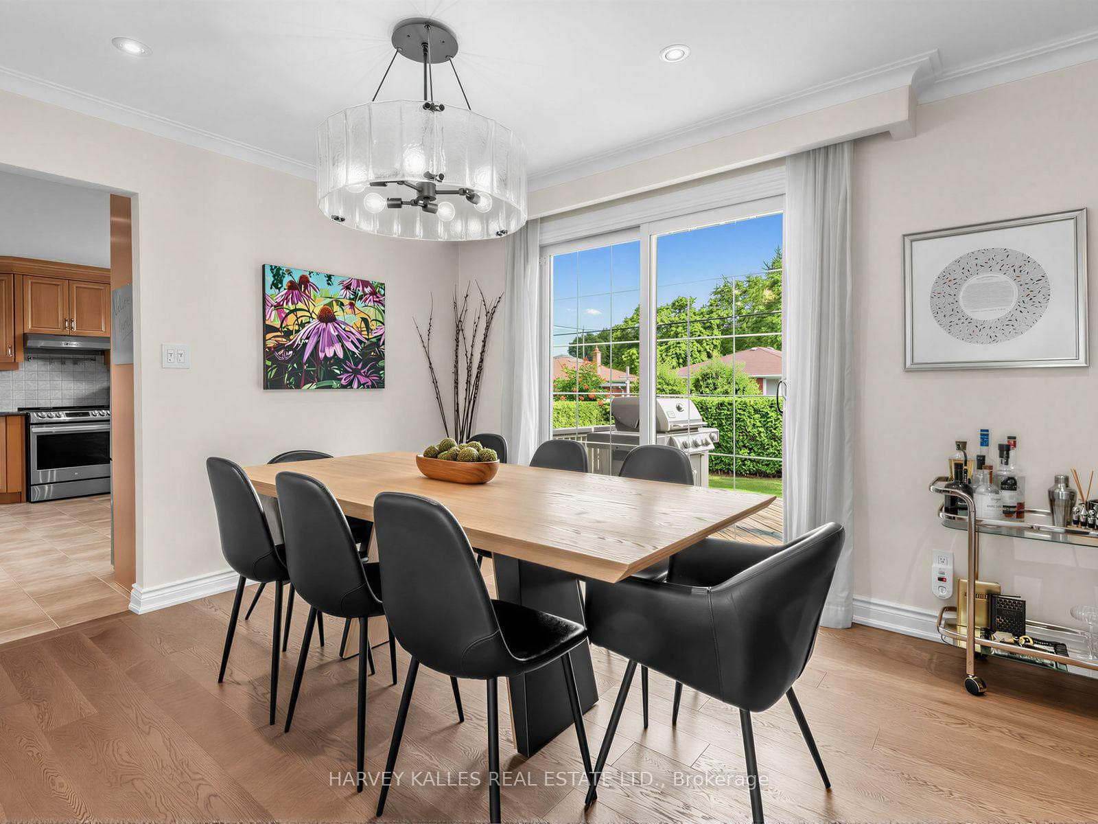 Dining Room with walk-out to sundeck & backyard