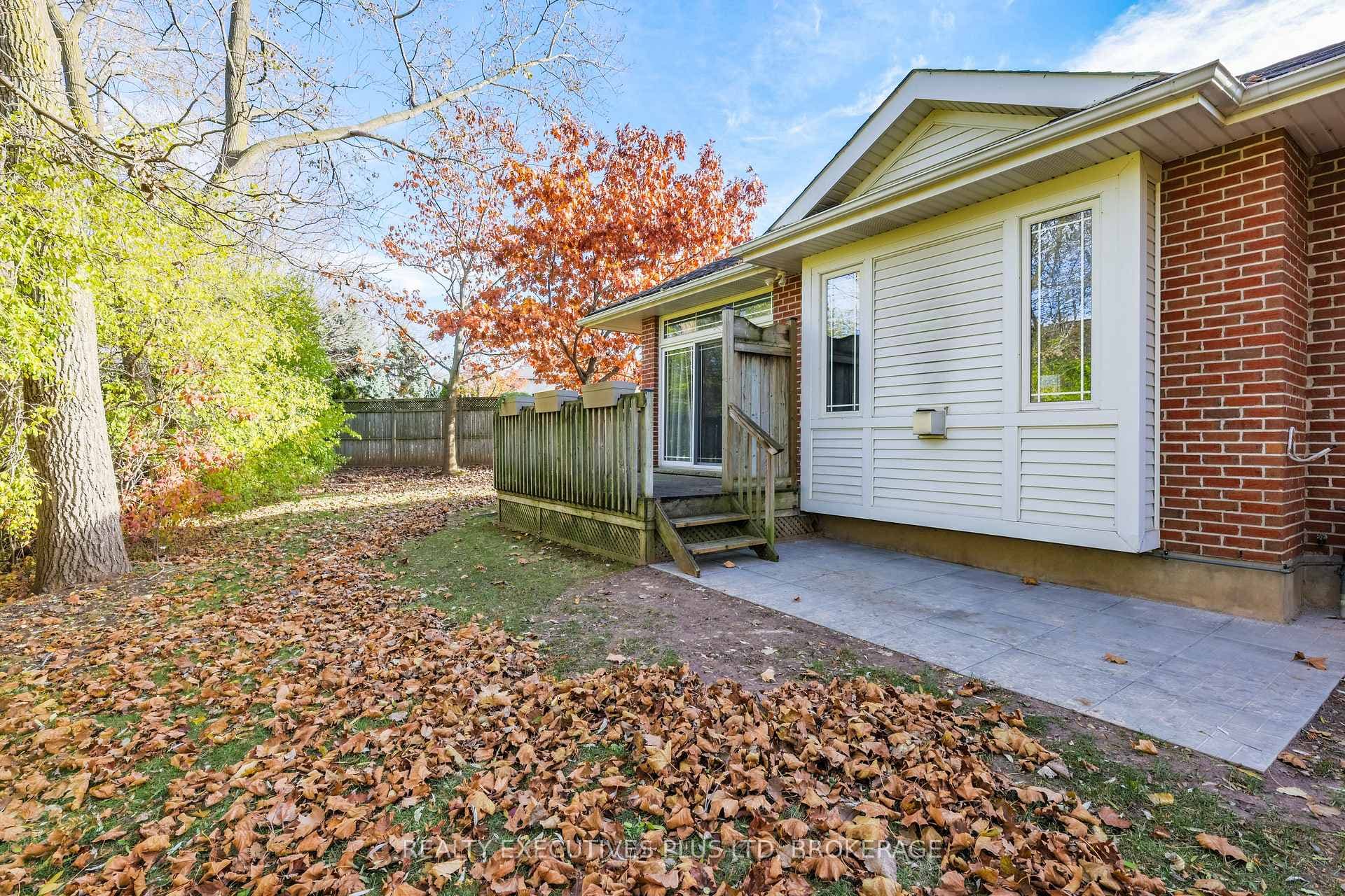 Deck, patio and yard area