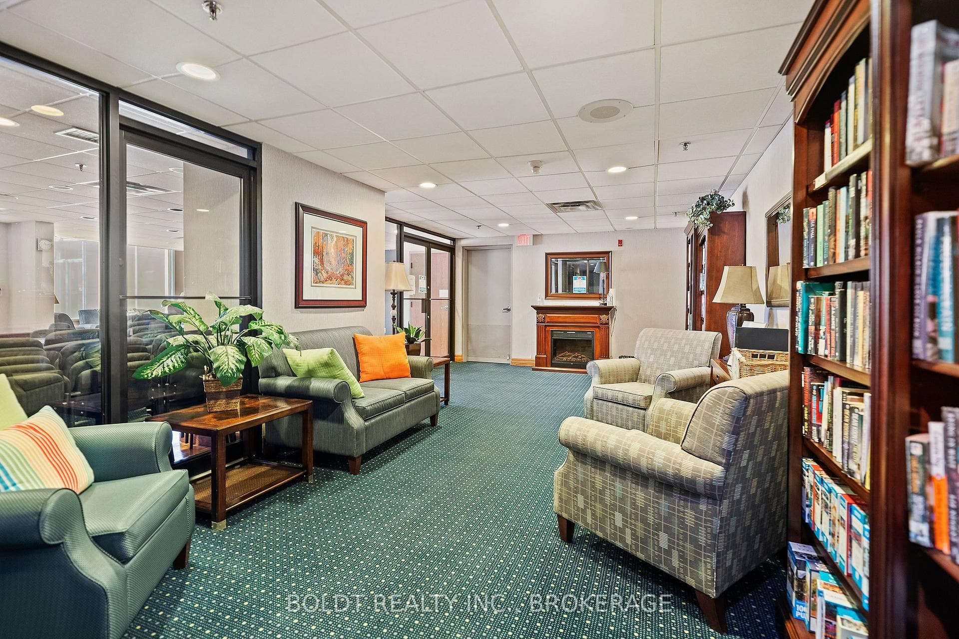Siting area and book exchange