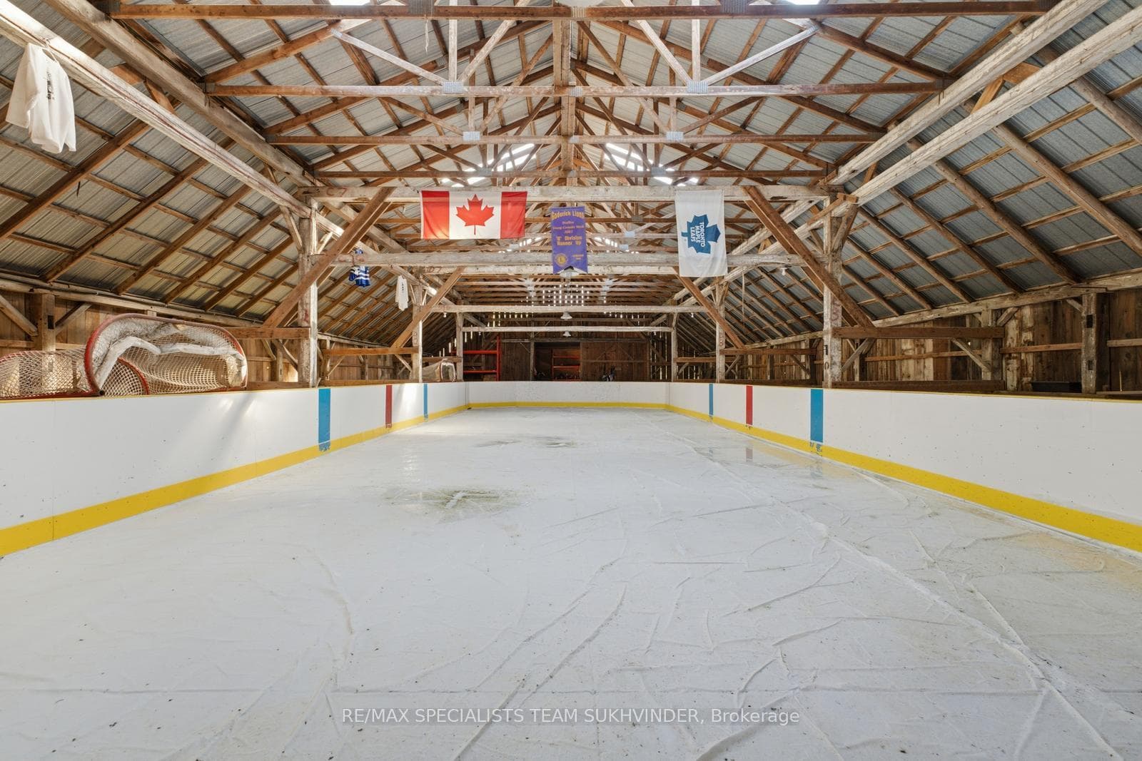 Barn Currently Being Used As A Hockey Rink