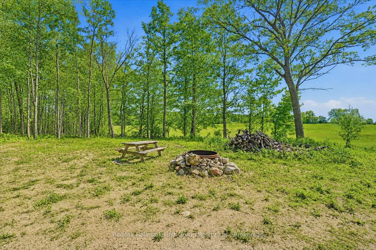 Fire Pit Area Overlooking field