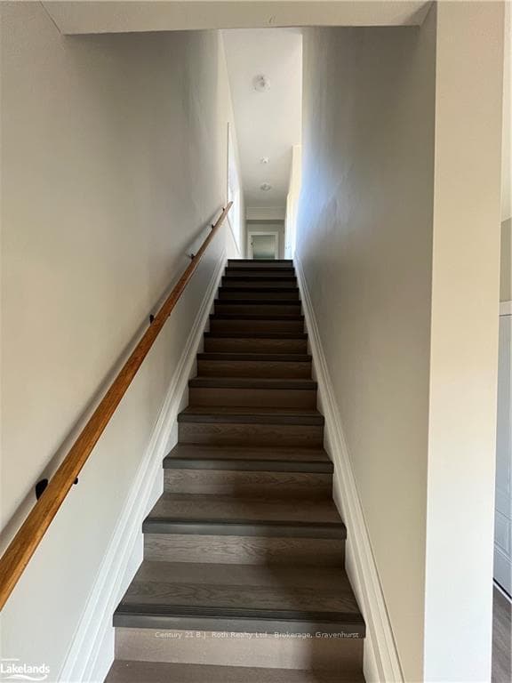 Stairway from foyer to the apartment