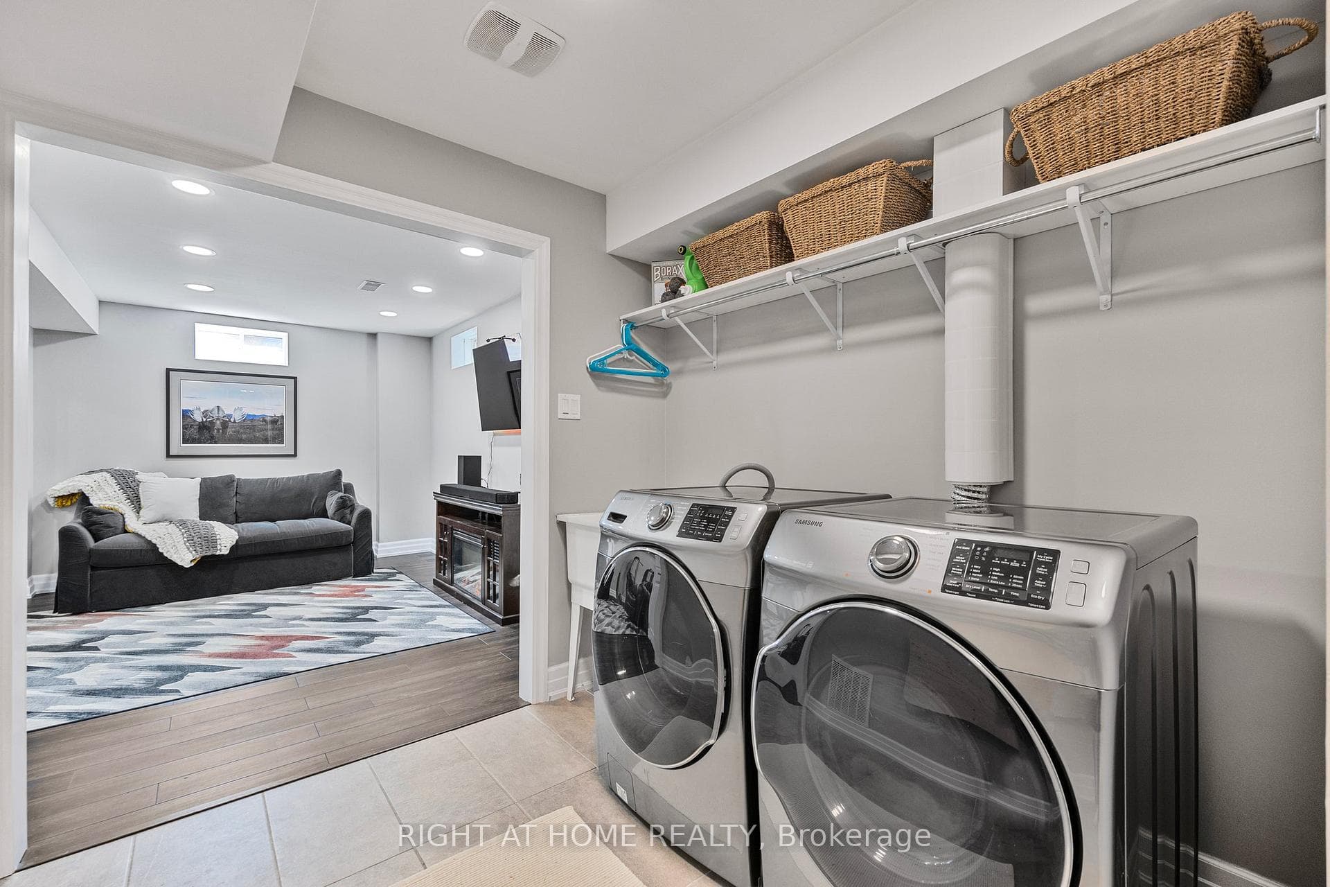 Family Room in Basement/Laundry