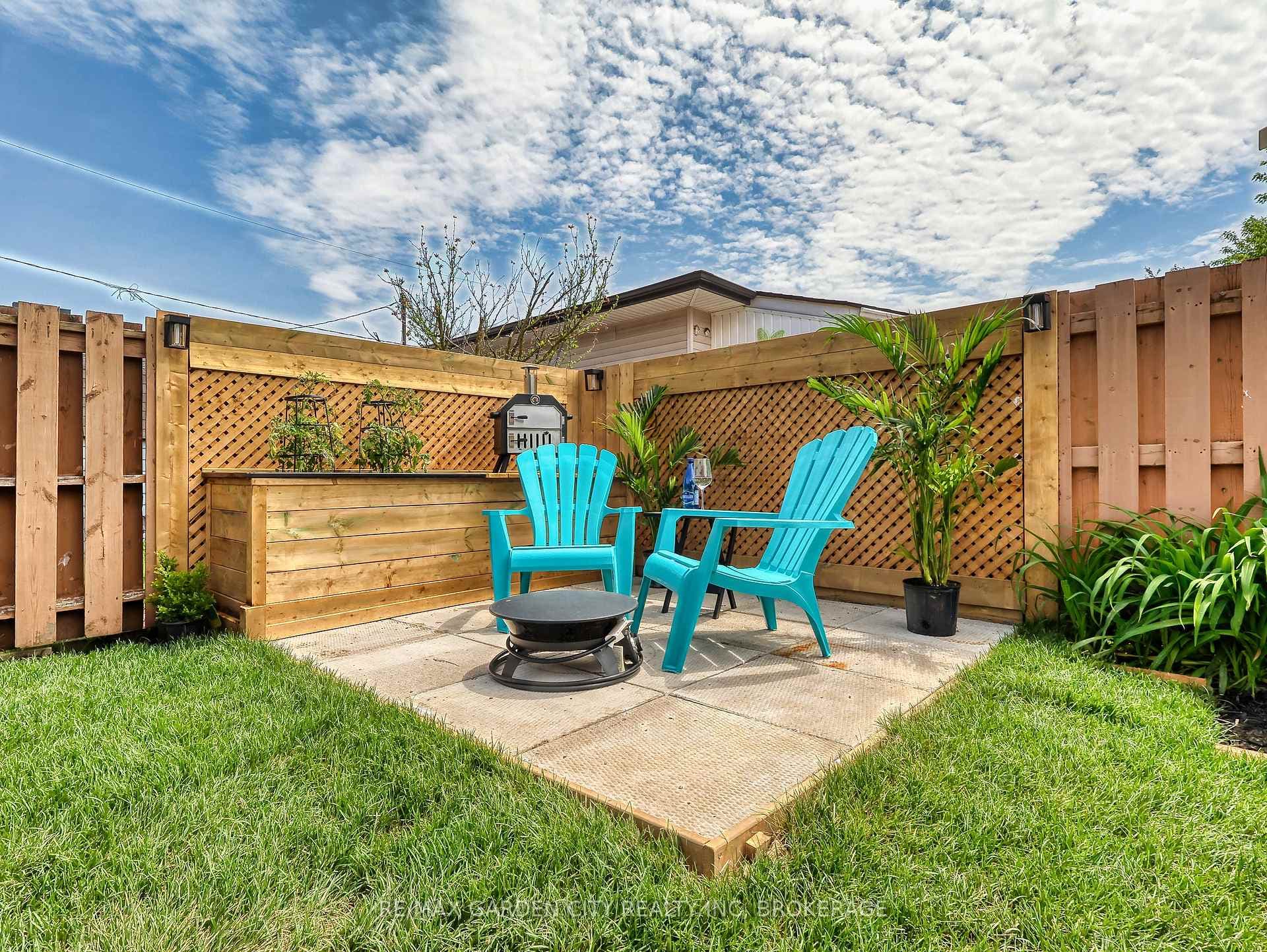 concrete pad is perfect for firepit.