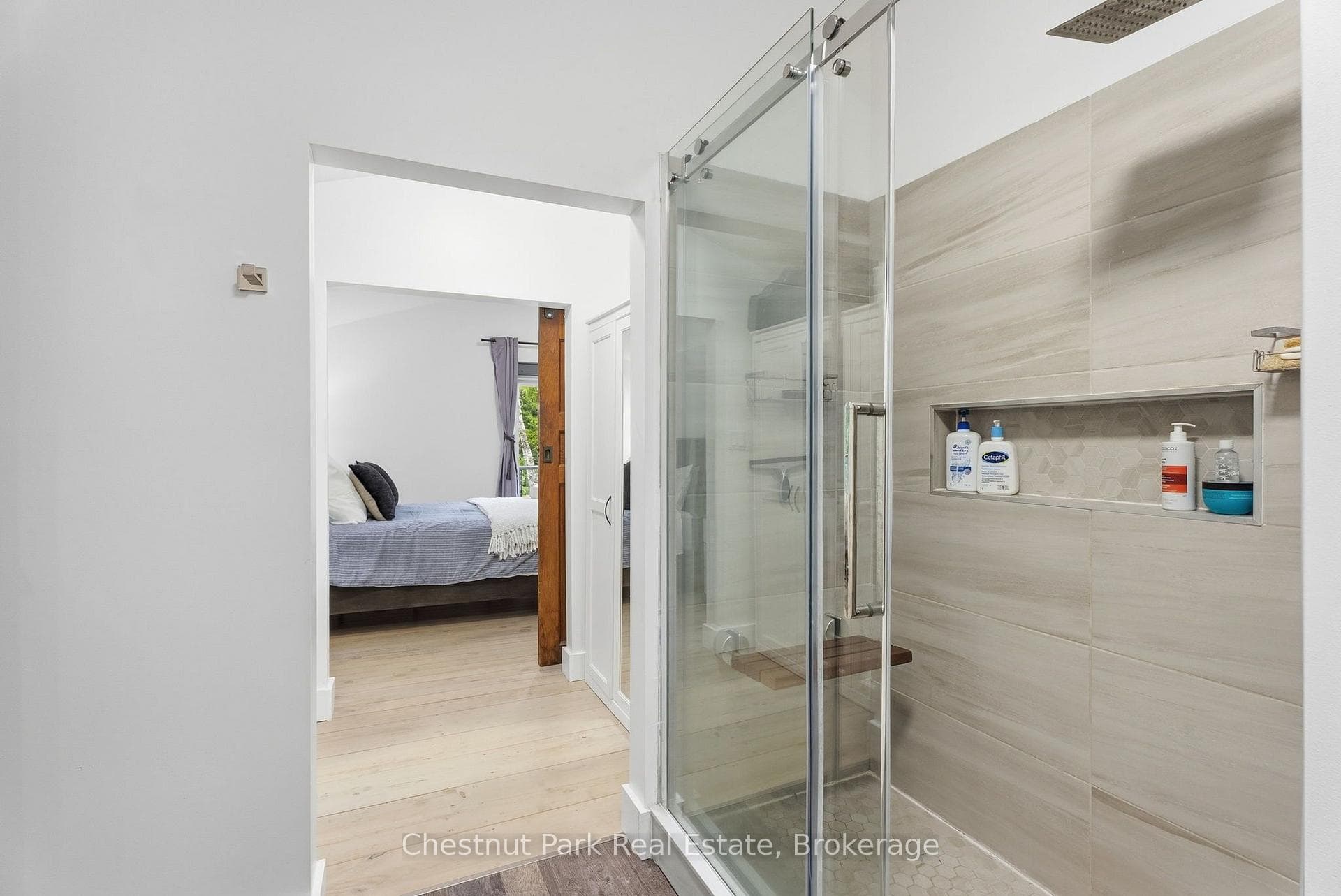 Updated bathroom glass shower