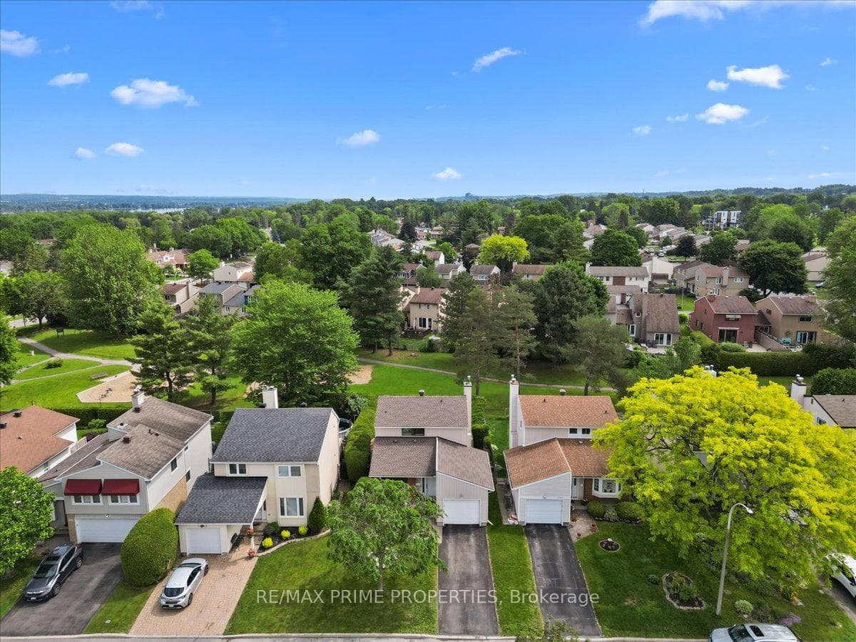 Private yard backing onto park