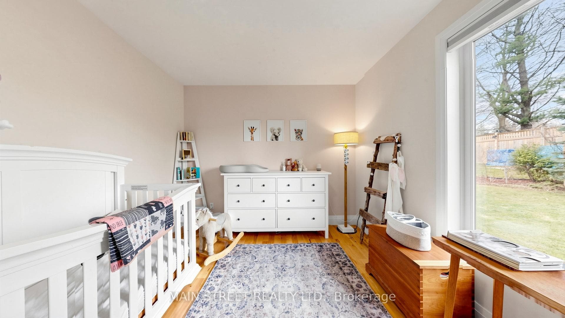 Hardwood floors and double closet