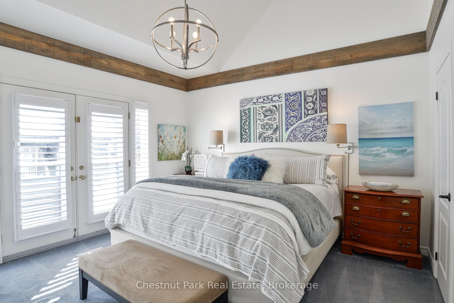 Primary Bedroom Walk-Out to Private, Treed Haven