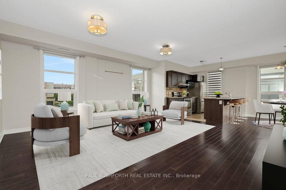 Virtually Staged-Living Room/Kitchen