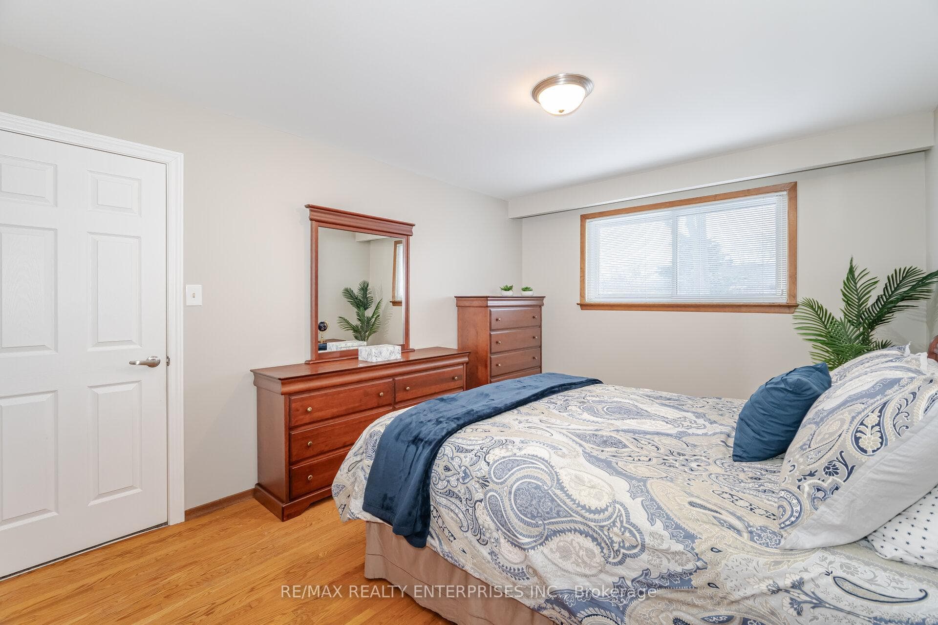 Room is bright and features a large closet