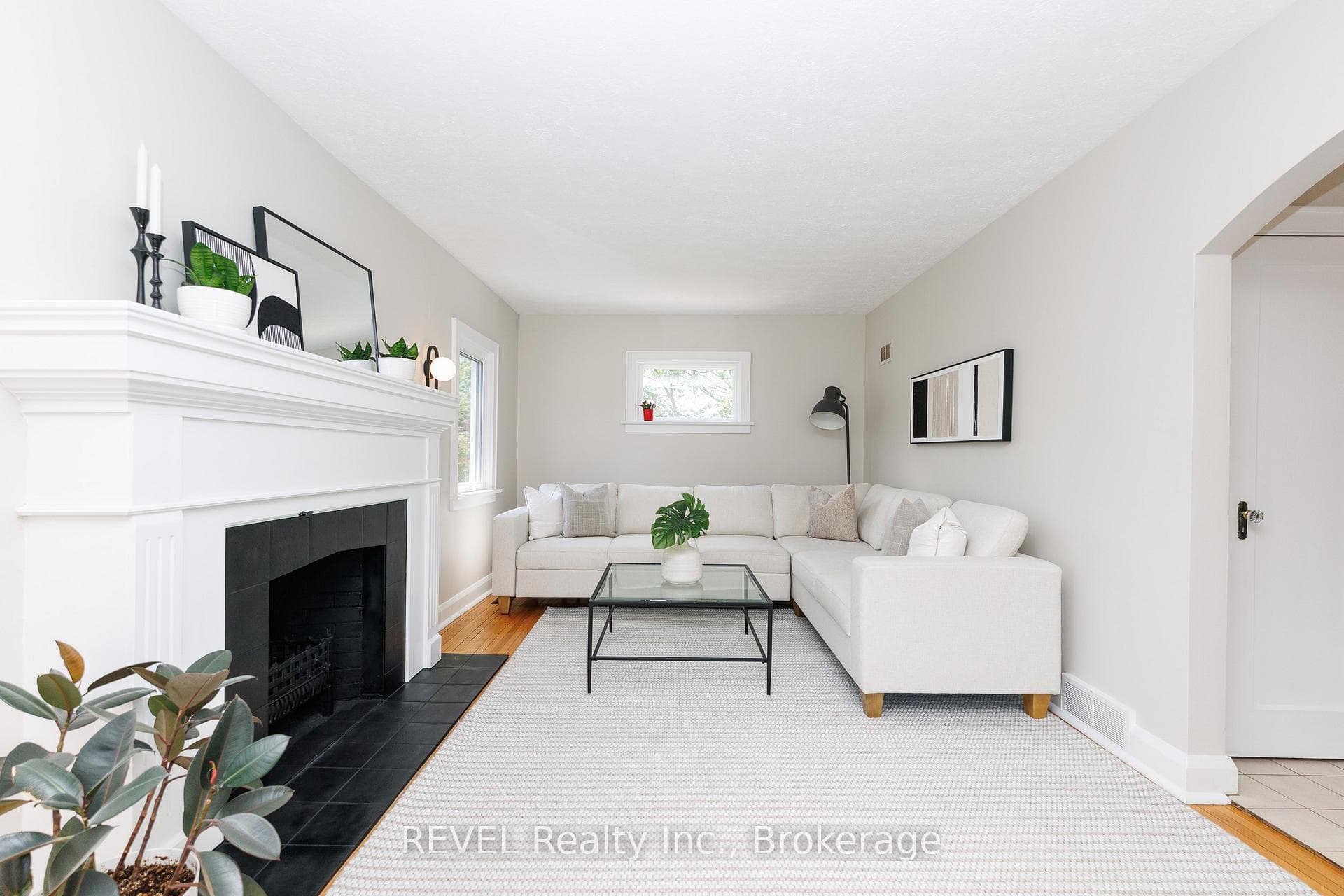 Beautiful fireplace in living room