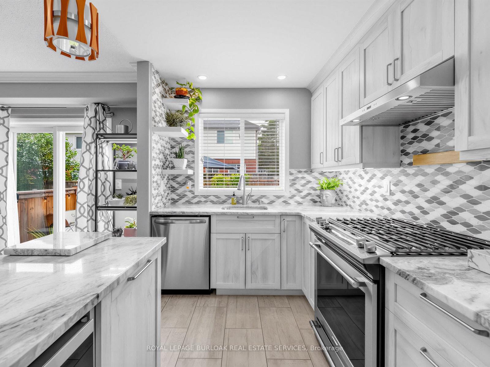 updated kitchen with island