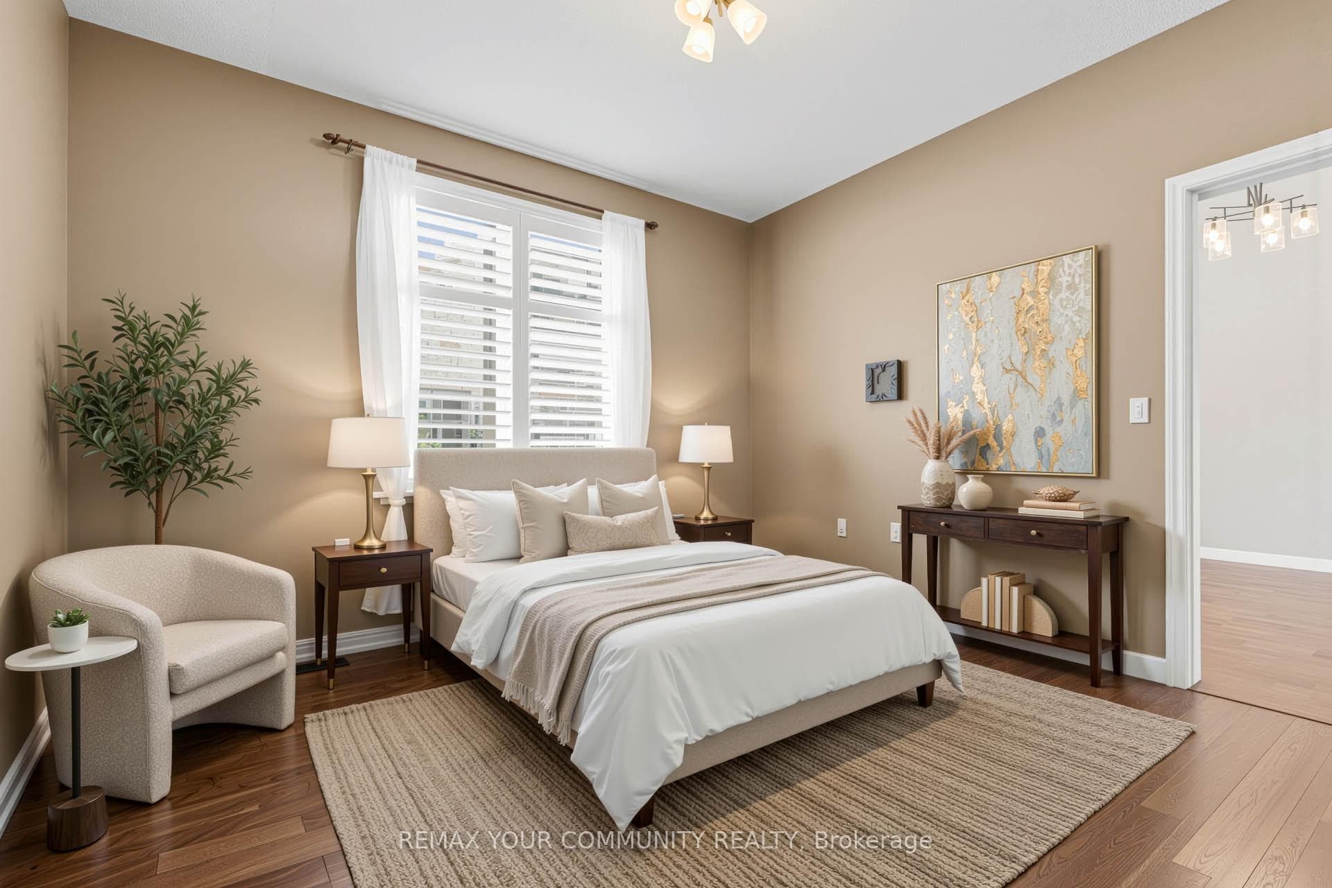 virtually staged Master Bedroom