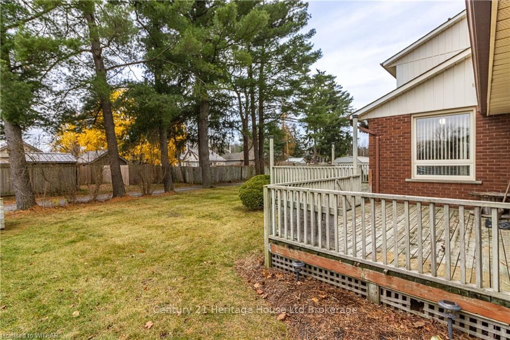 View of yard featuring a deck