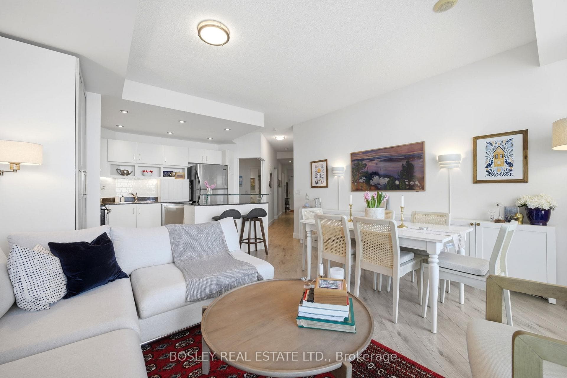 Living, dining and kitchen