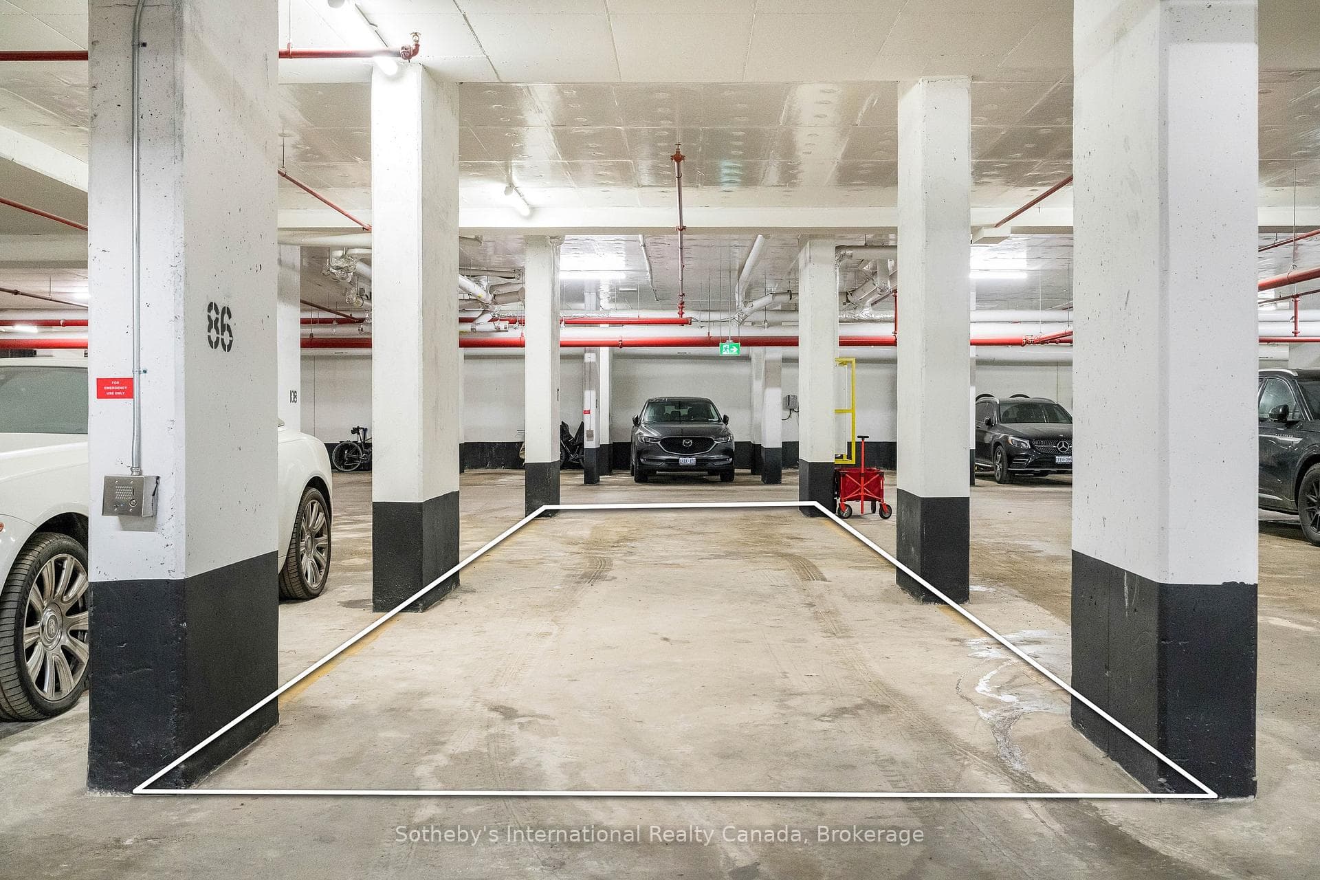 2 parking spots together