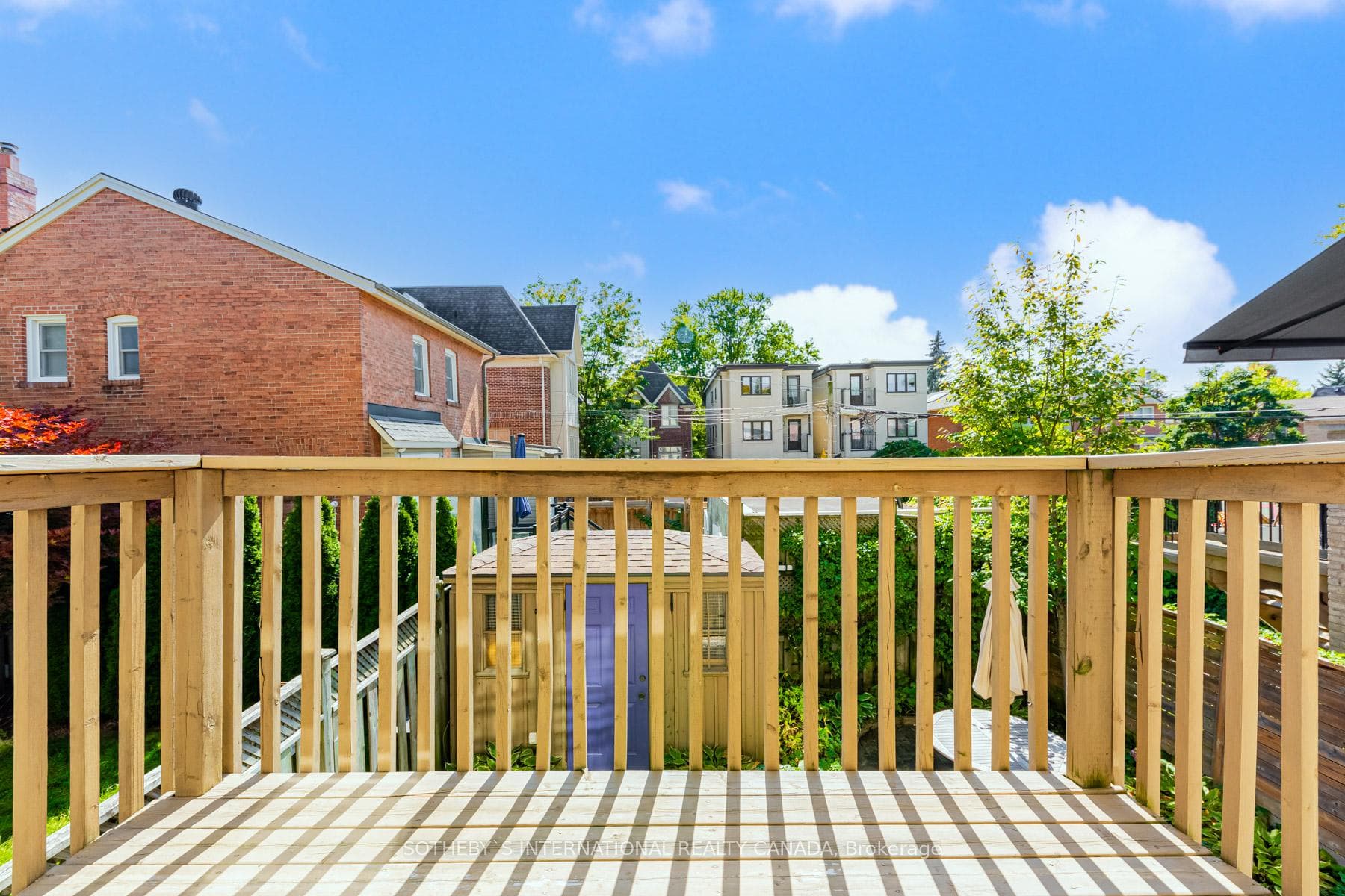 Walk-out deck for perfect summer dining & fun.
