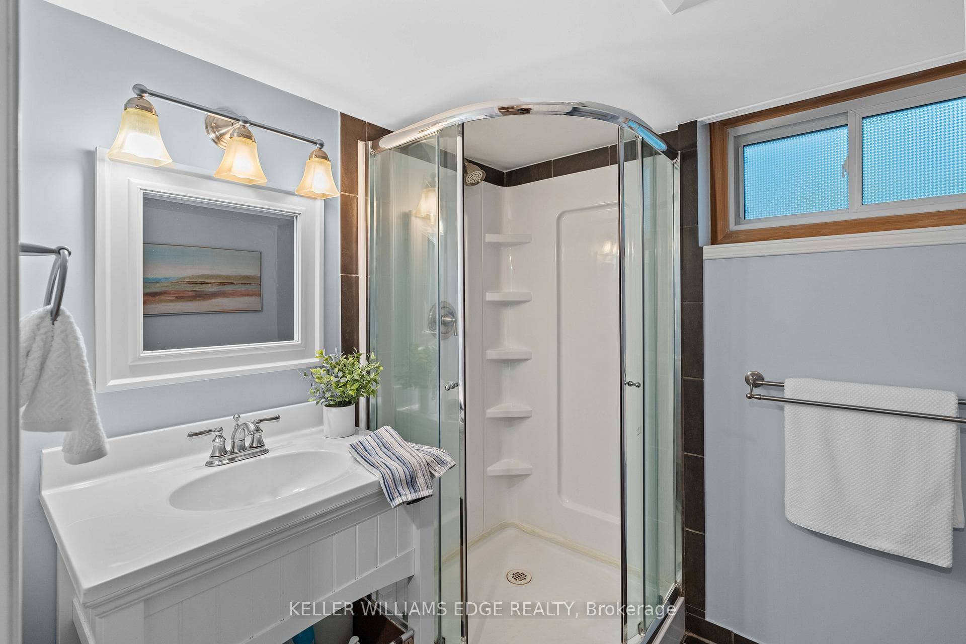 Renovated basement bathroom