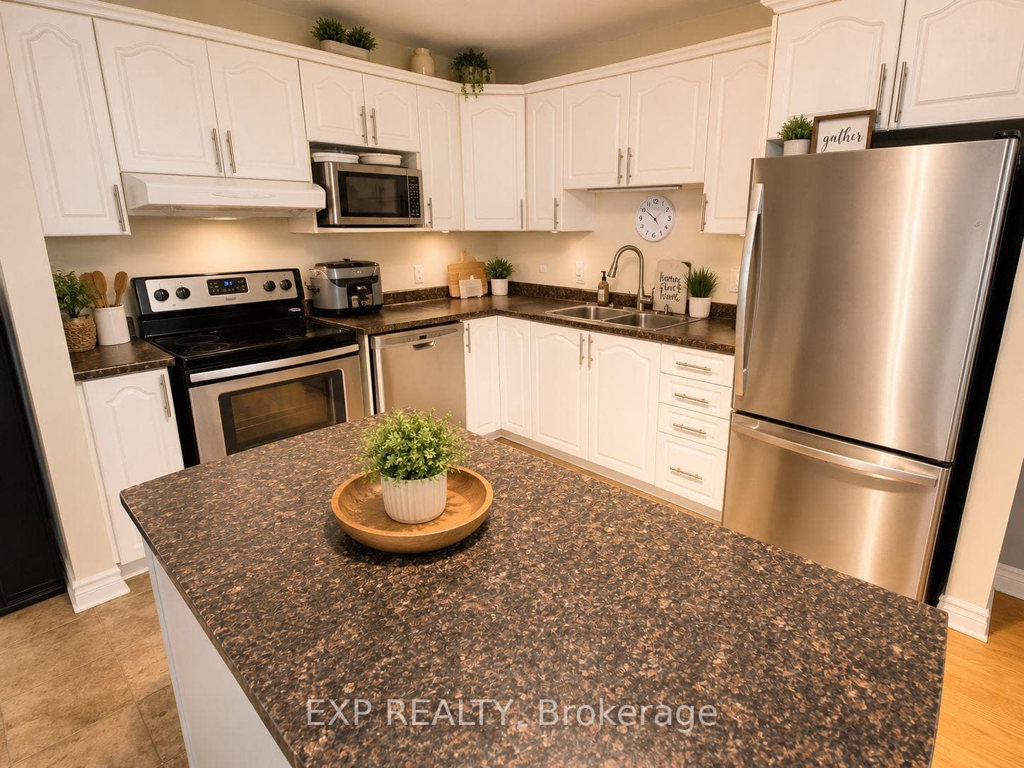 decluttered and virtually staged kitchen