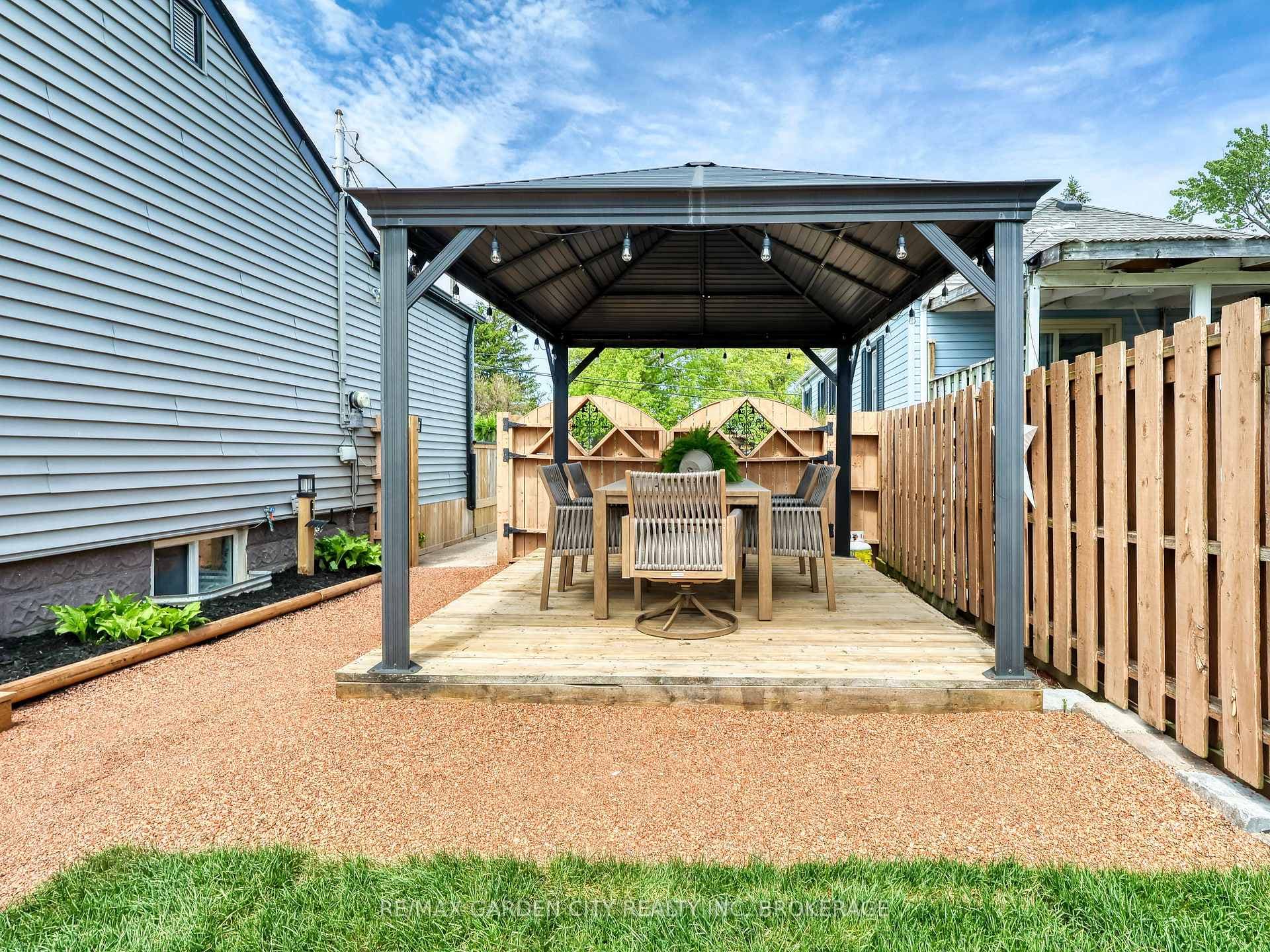 Covered dining area