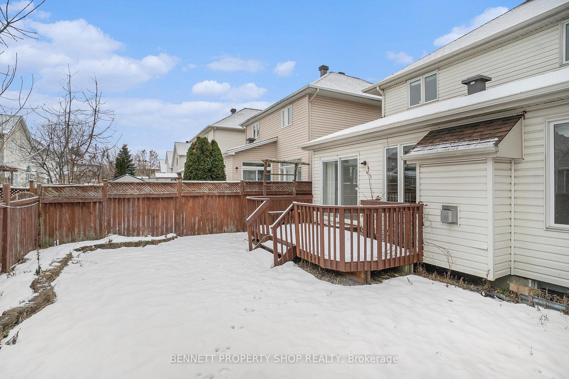 Fully fenced backyard