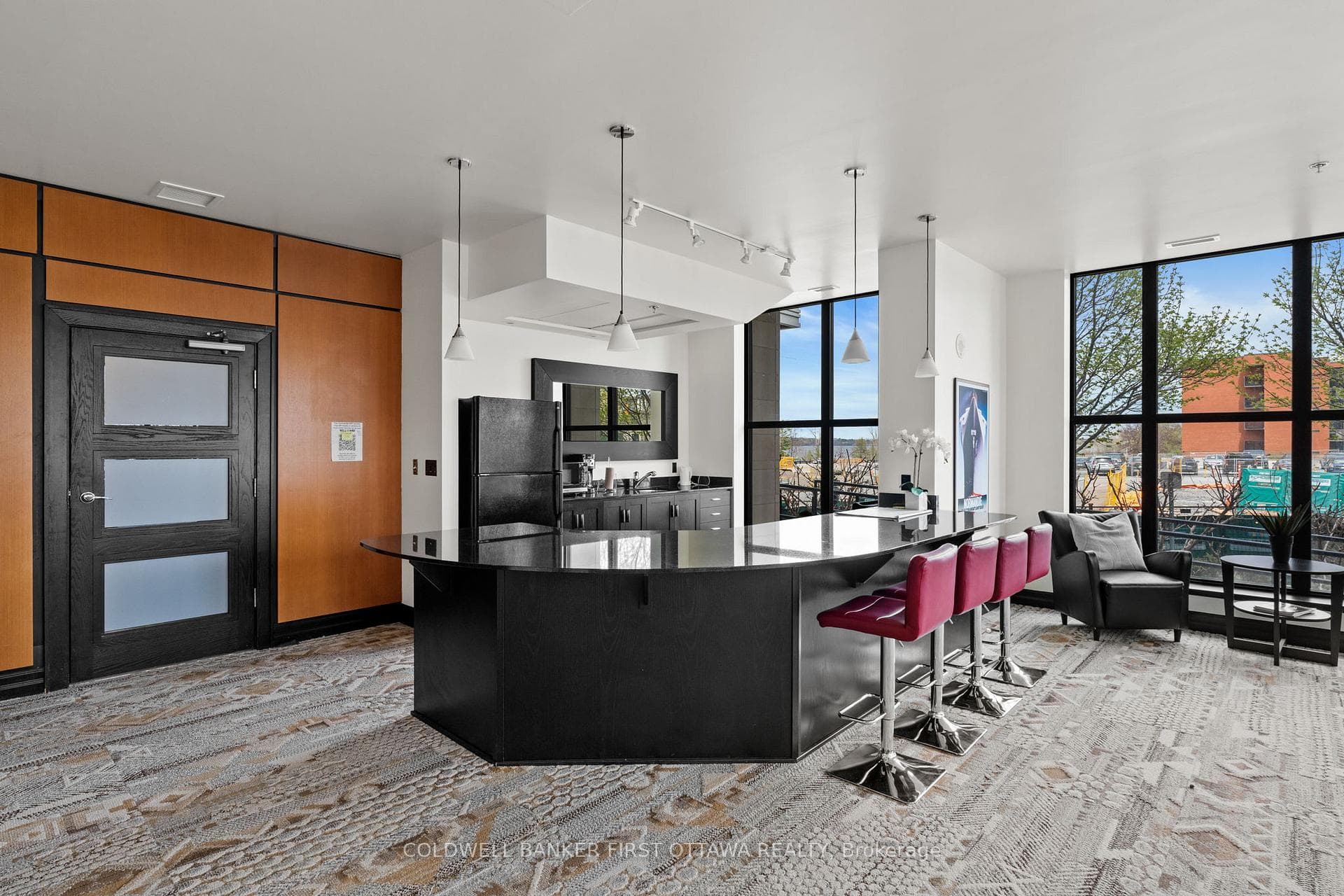 Party room includes kitchen space w breakfast bar!
