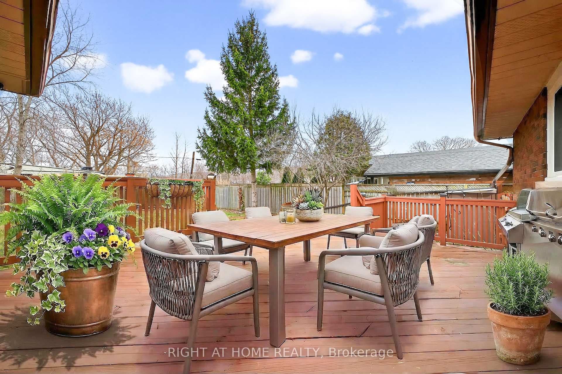 Backyard Deck area Furnished Using AI