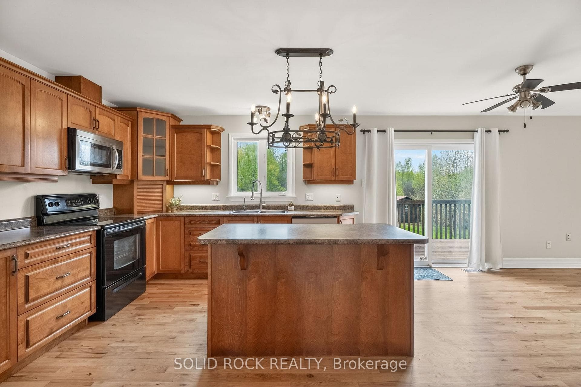 Bright kitchen with center island