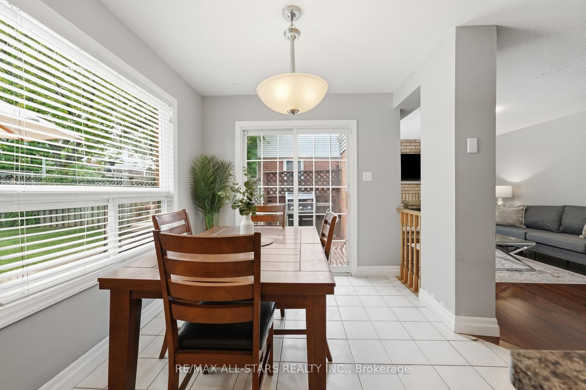 Walk-out from breakfast area to deck in back yard
