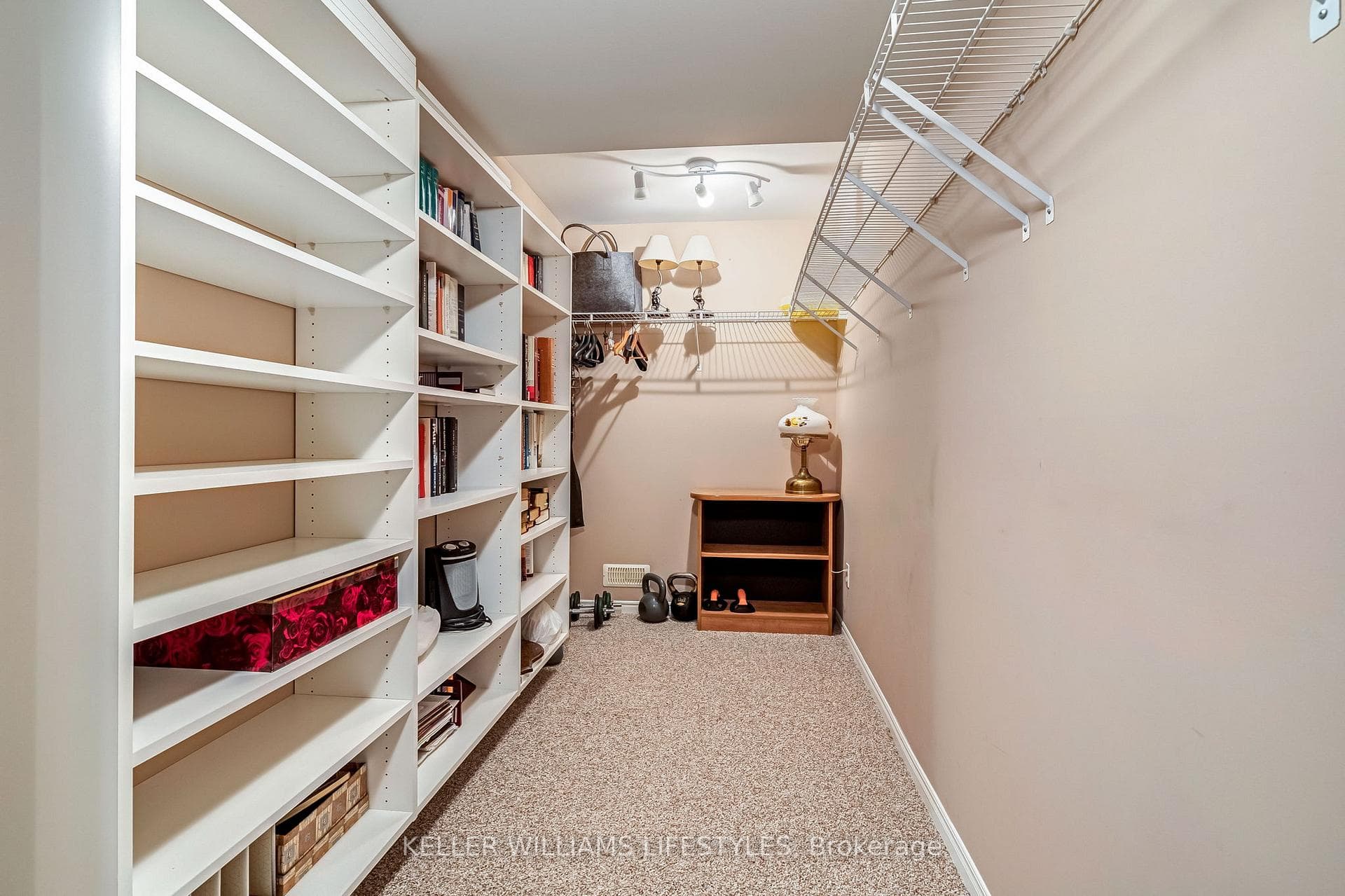 finished storage space