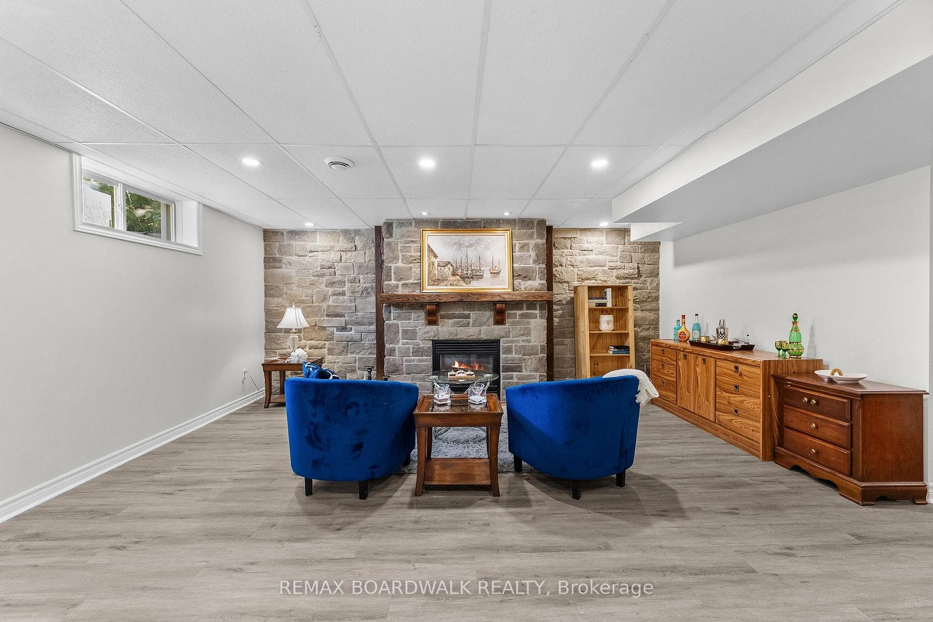Gorgeous rec room! w/ rock wall