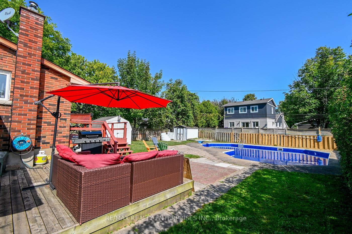 Large fenced-in backyard