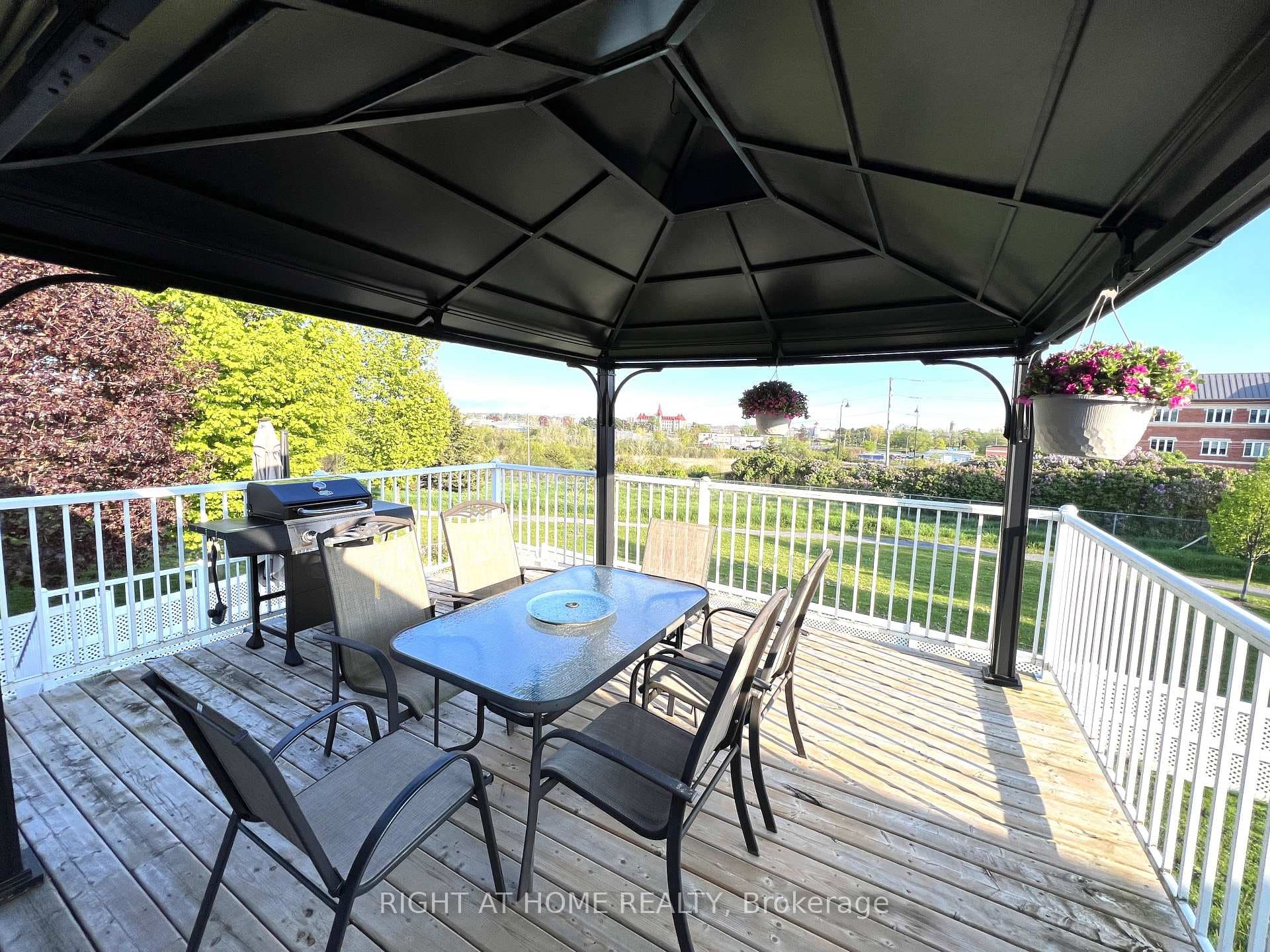 Patio set and gazebo to enjoy the view