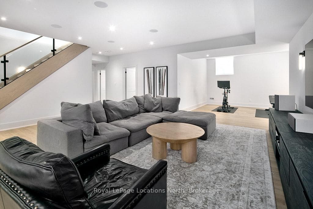 Lower Level family room with exercise area