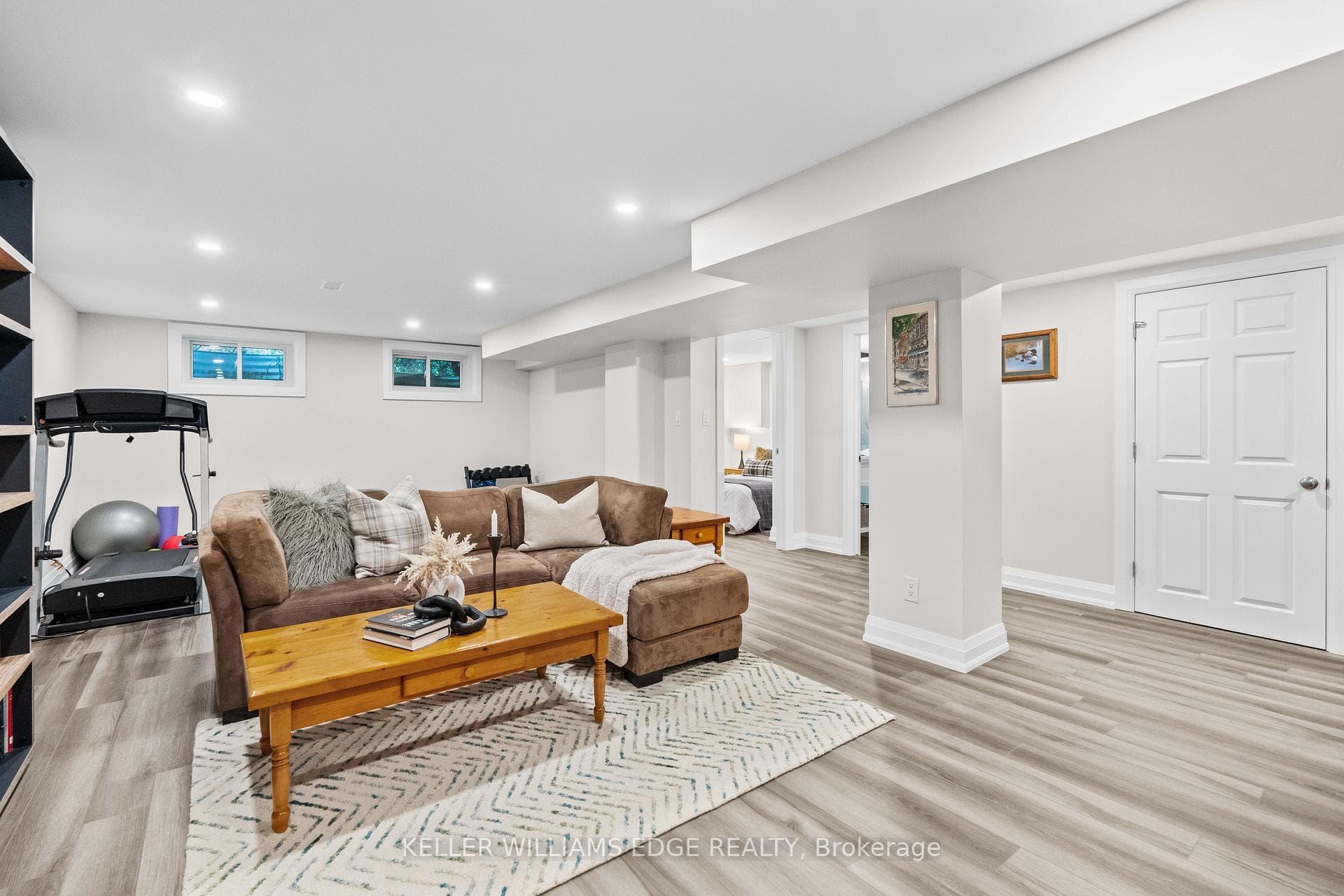Renovated basement rec room