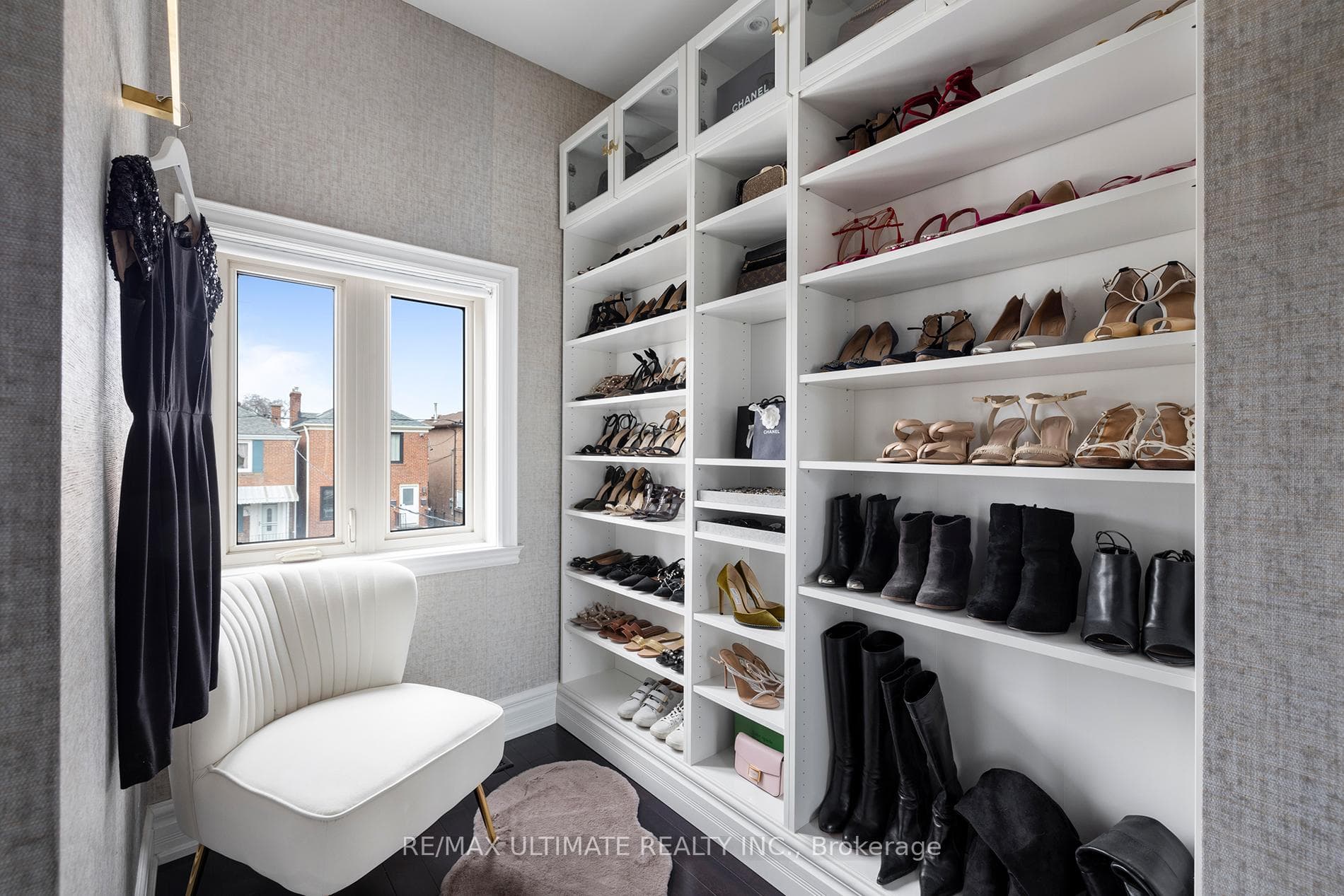 Walk-in Cloest Shoe and Purse Wall