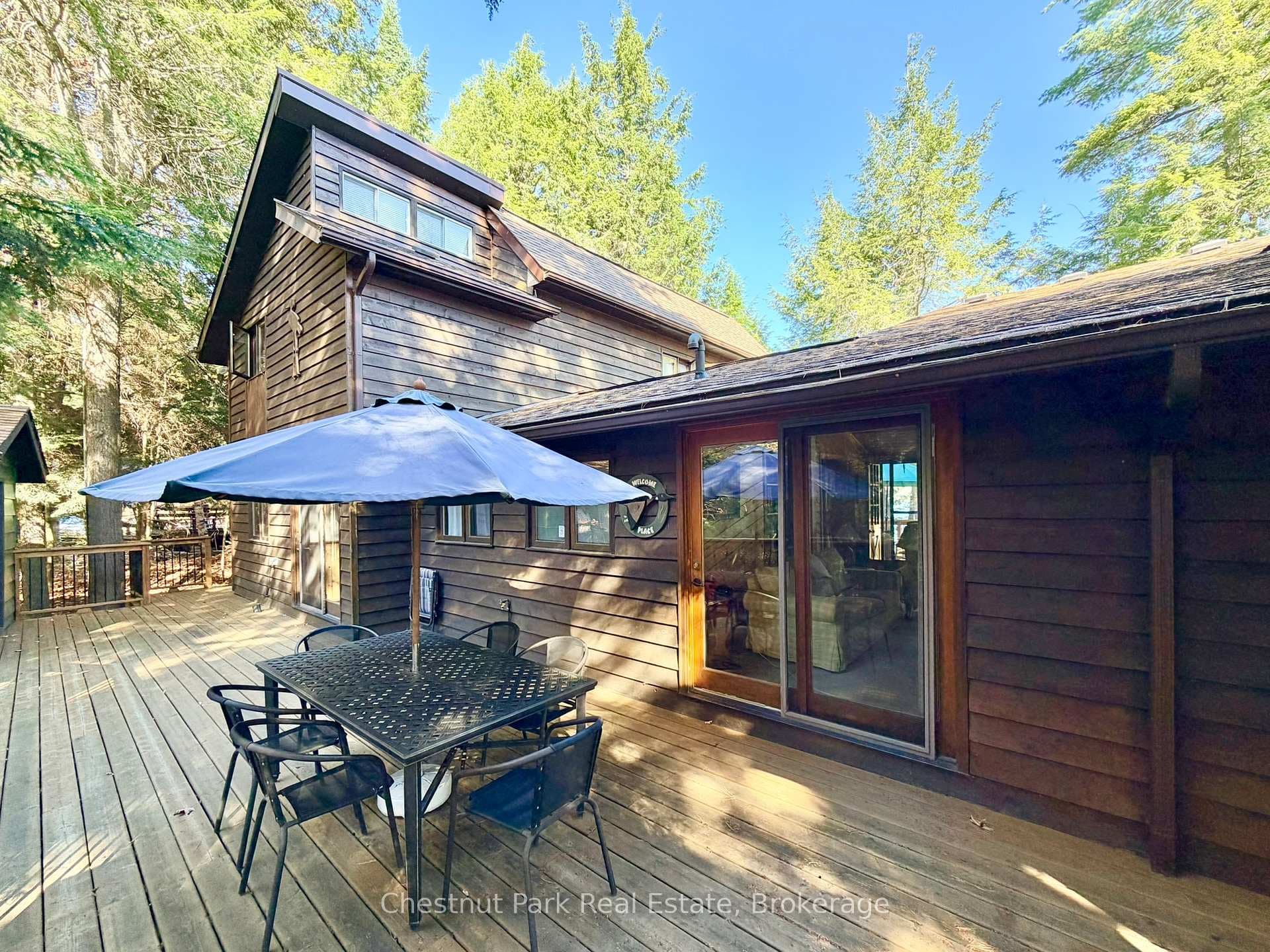 Back deck overlooking the sand beach/protected bay