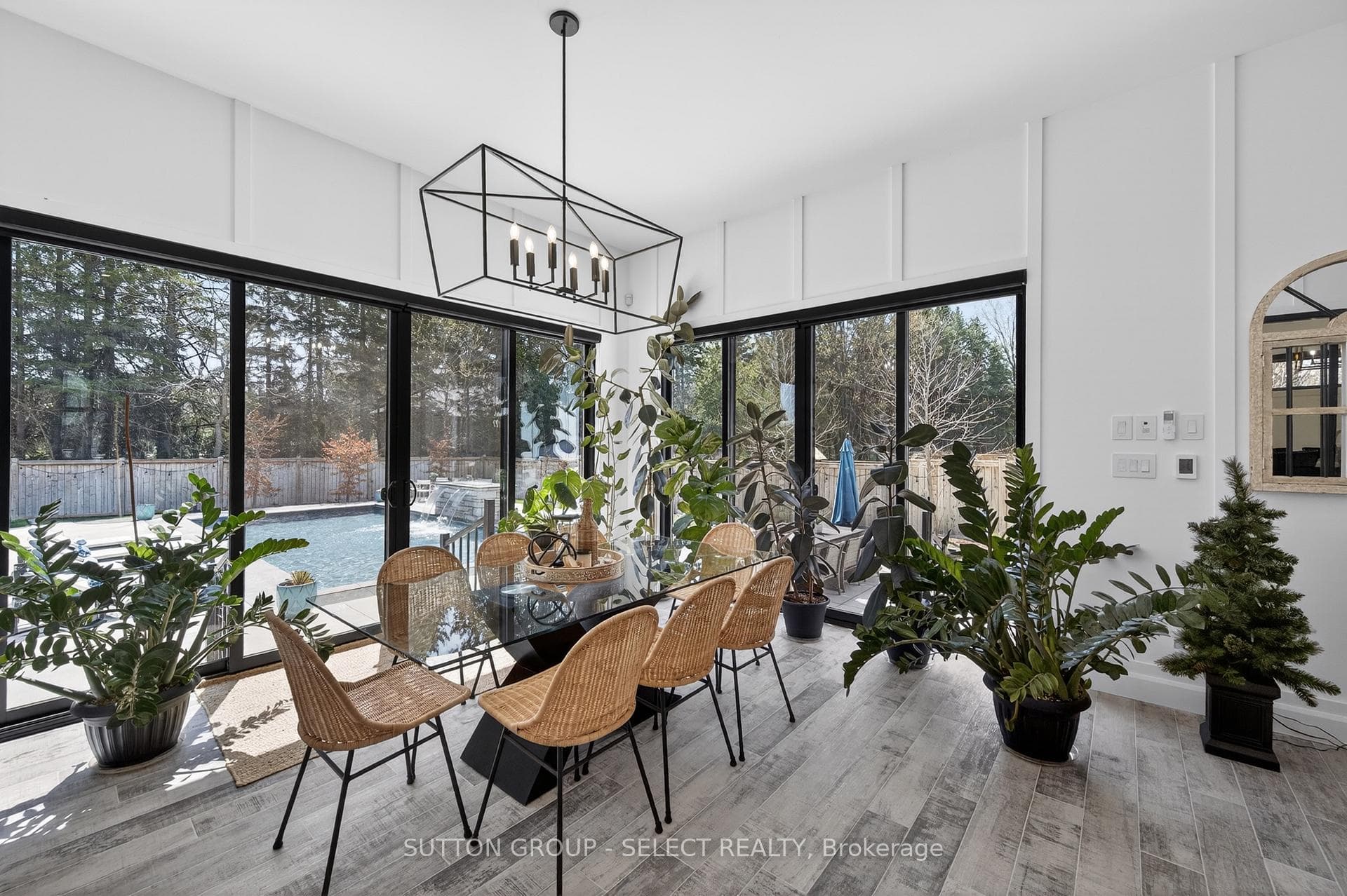Family room with heated floors