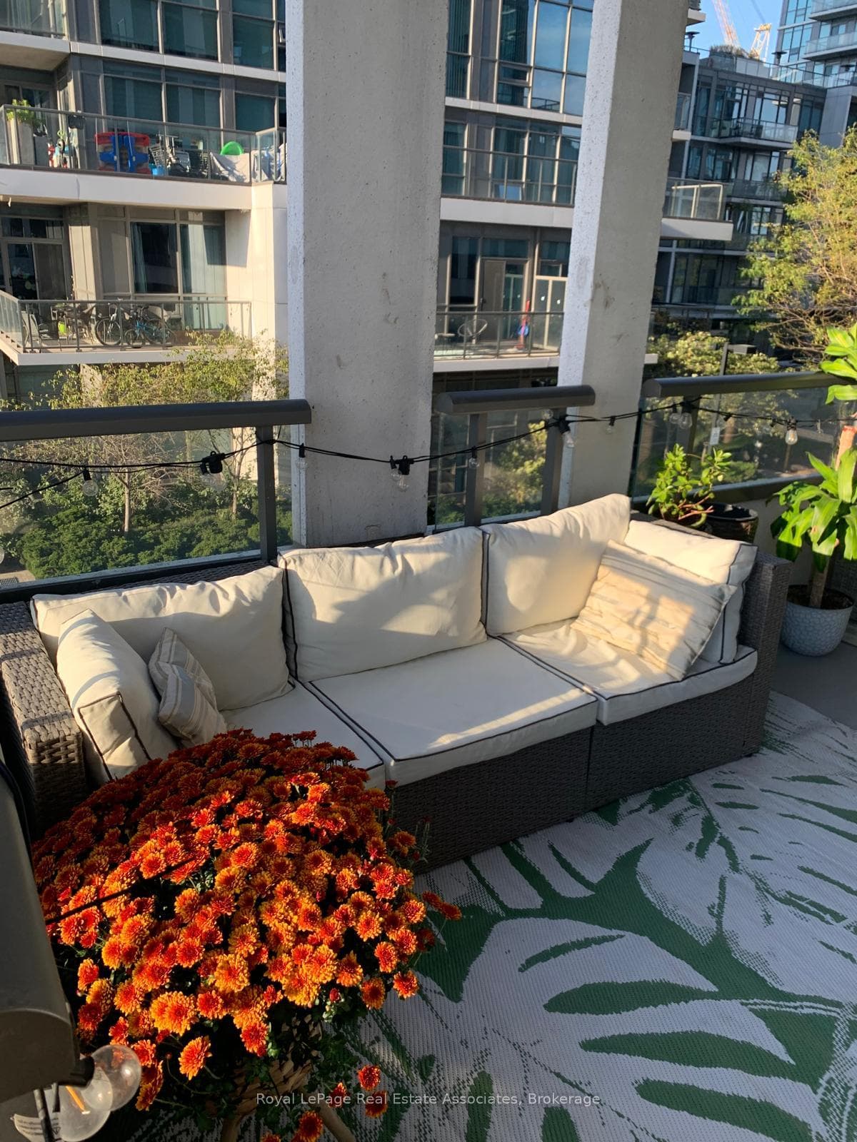 A corner unit with a wrap around balcony