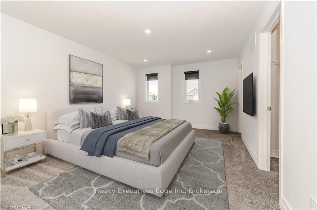 Bedroom with carpet