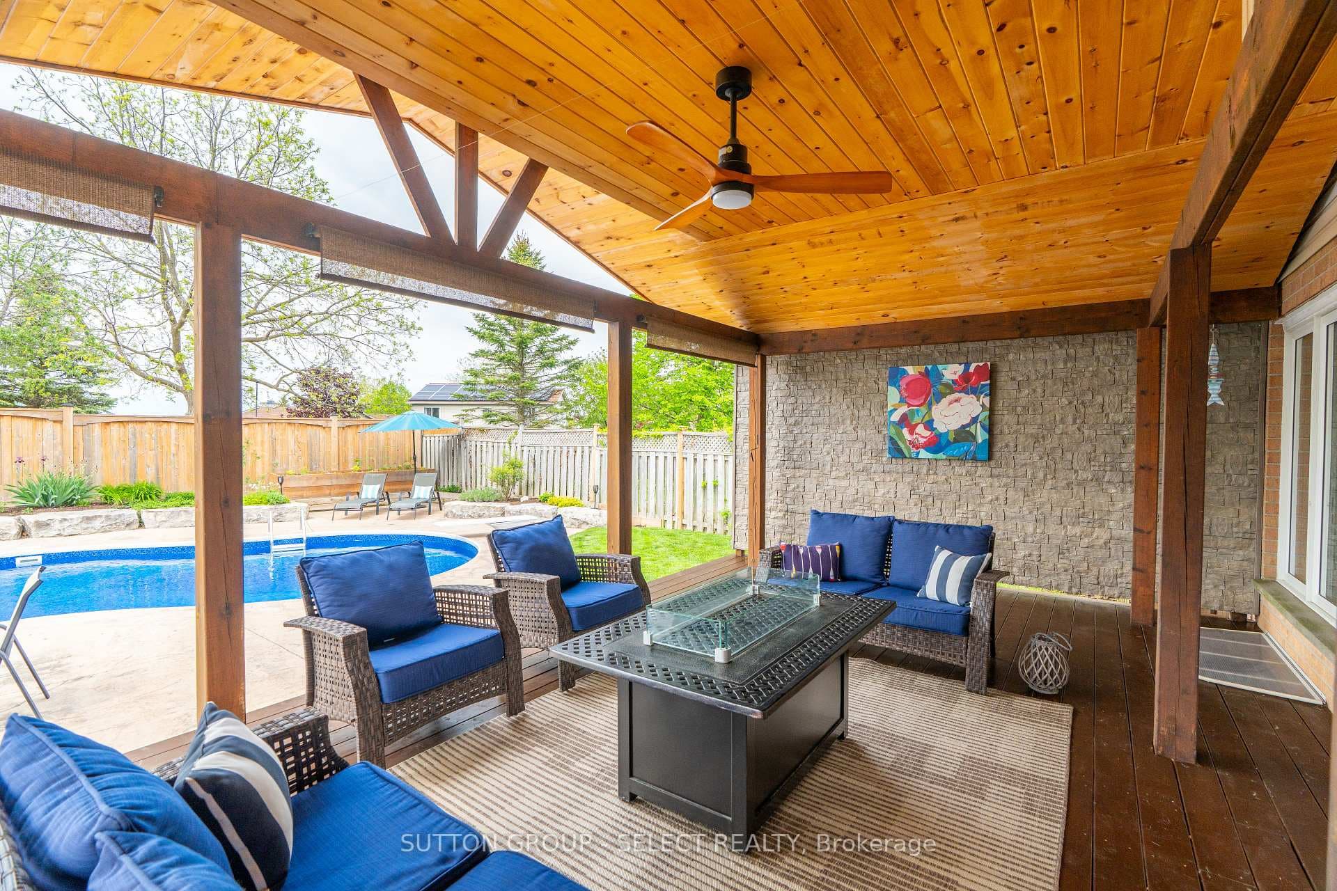 Large Covered Deck with Privacy Wall