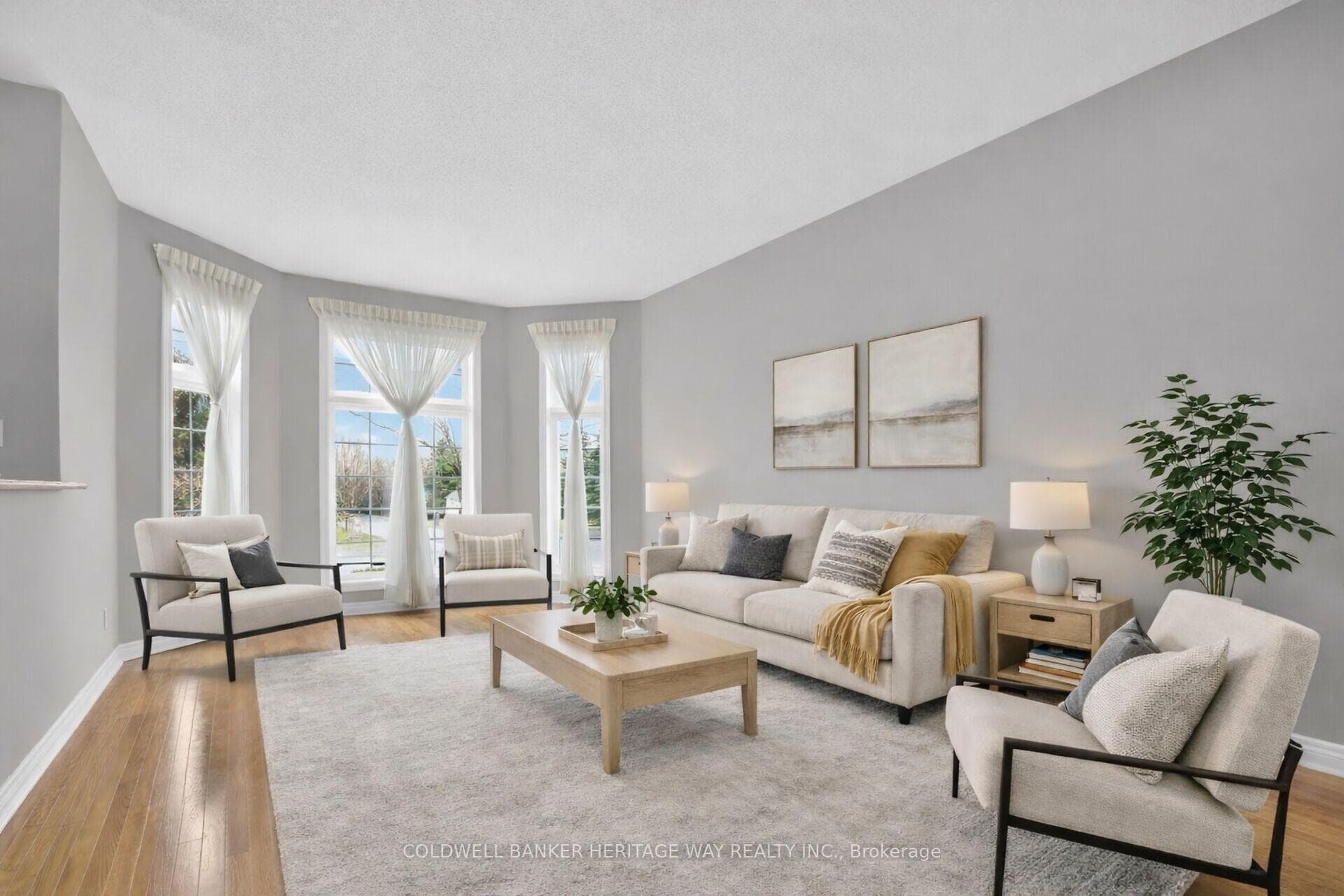 Virtually staged to show potential furnishing.