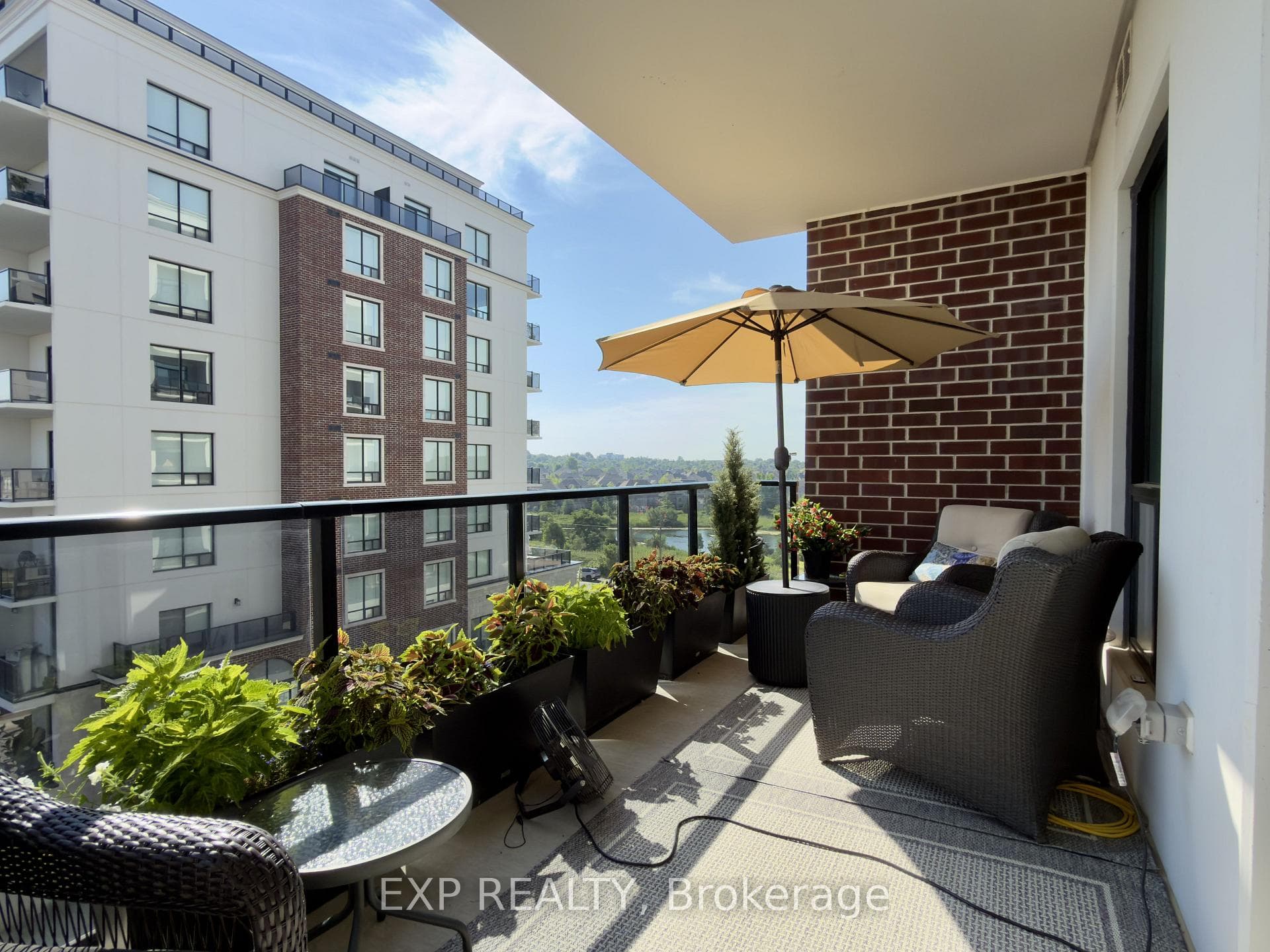 Private outdoor seating area.