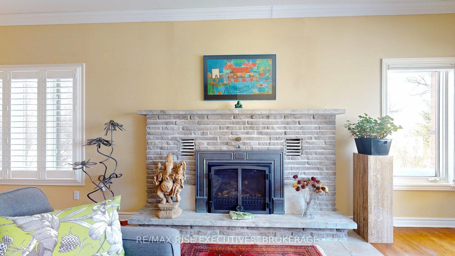 Fireplace in living room