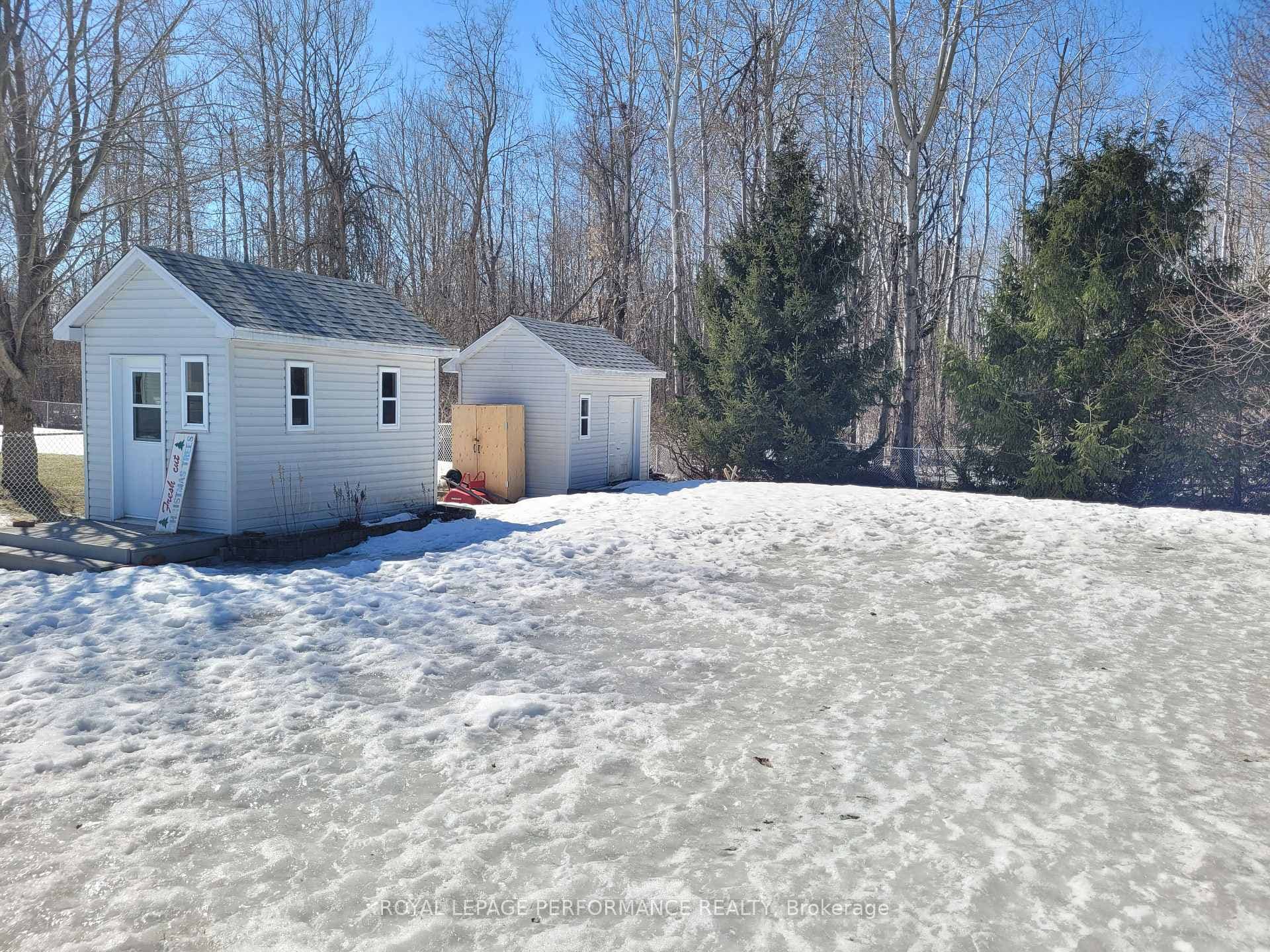 two storage sheds