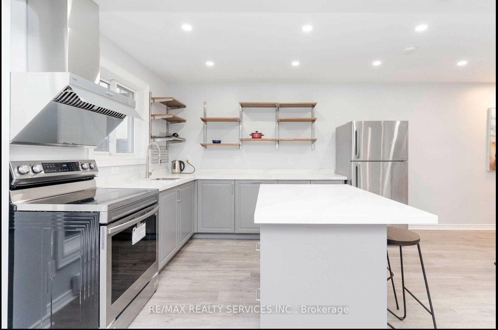 Kitchen combined with living RM