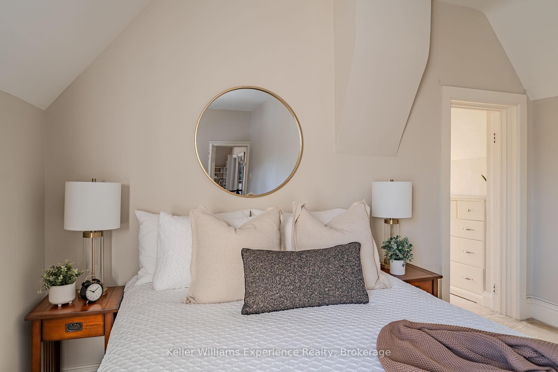 Tucked beneath the home's charming rooflines