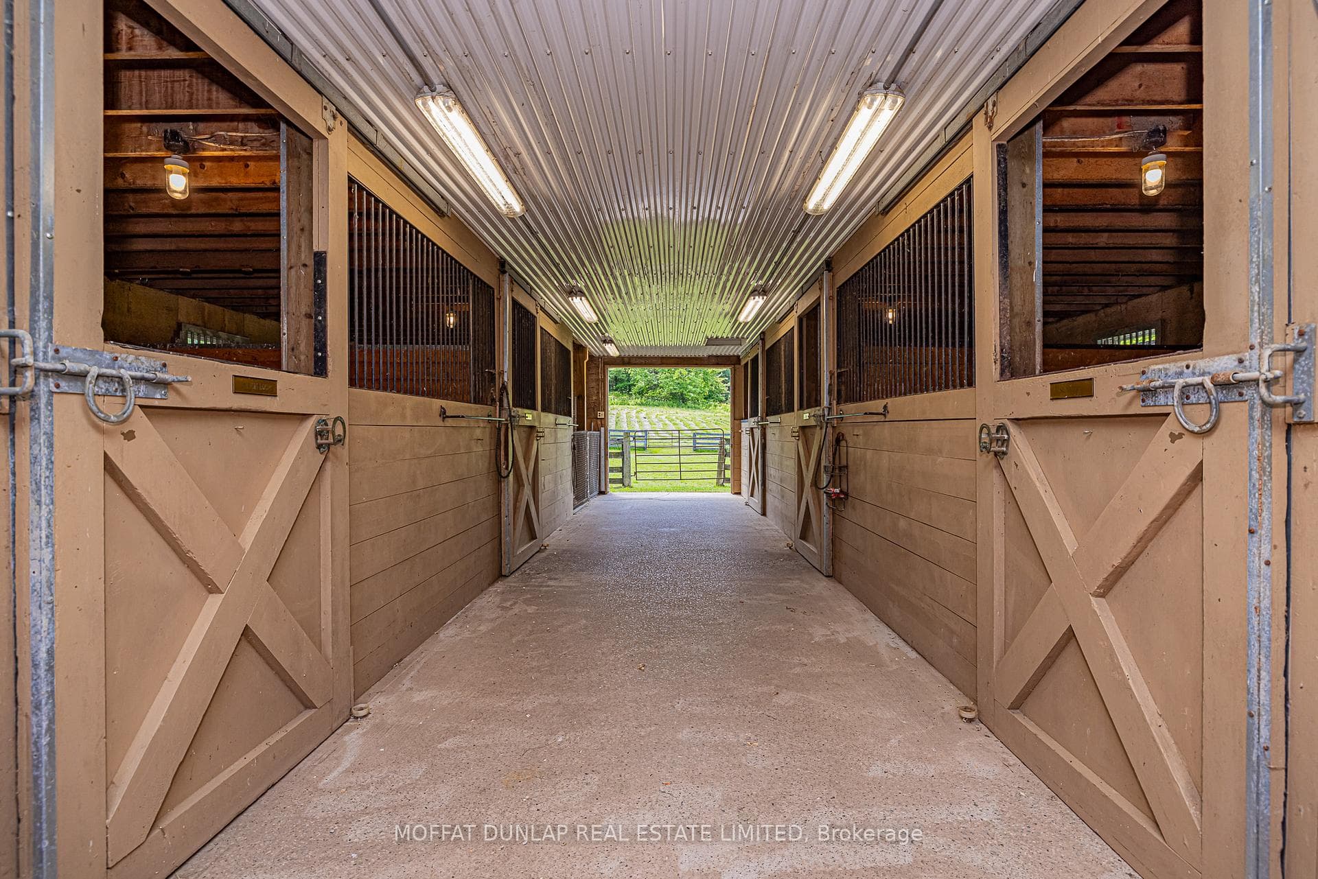 Main aisle of stable