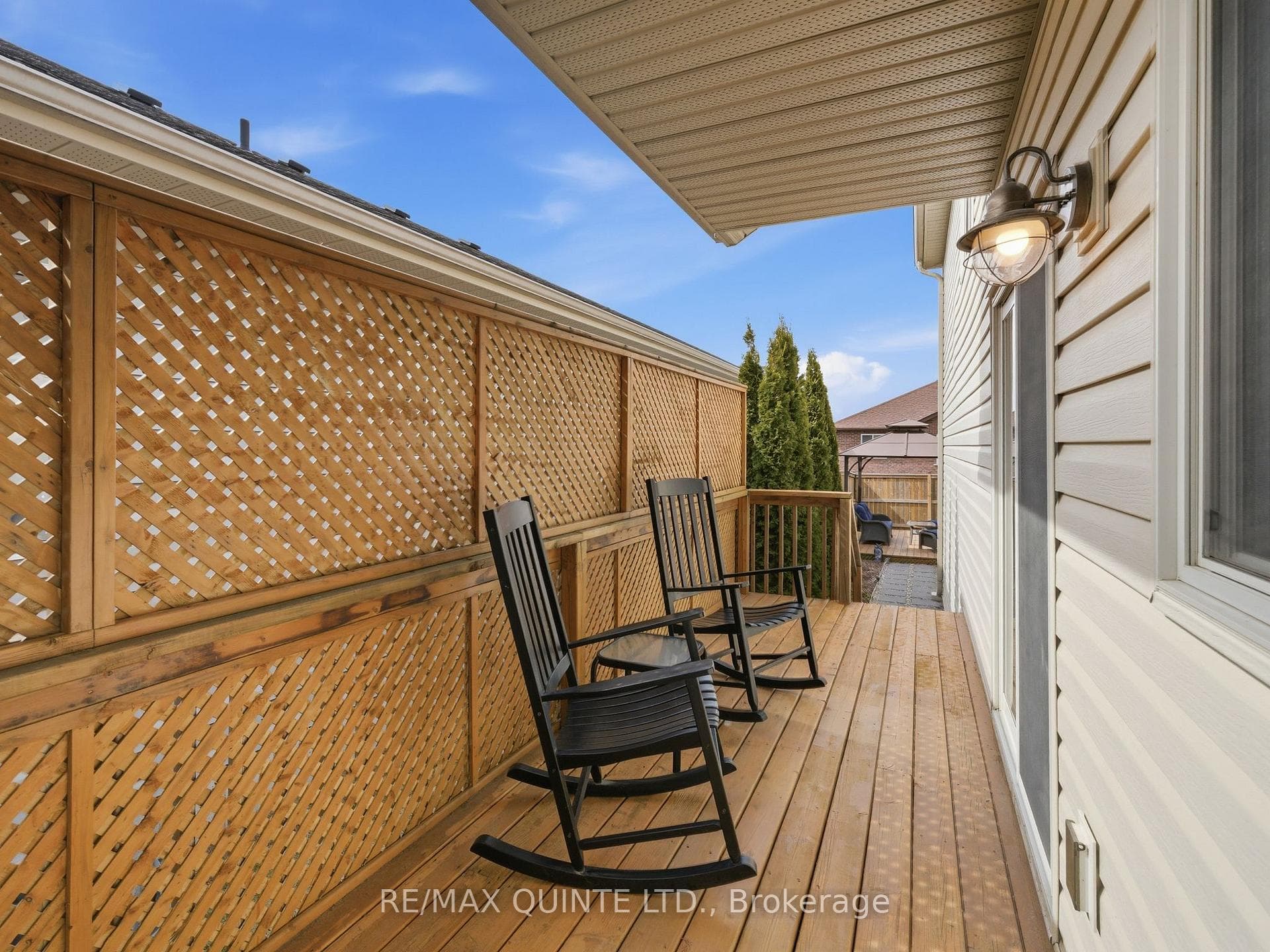 Direct access from kitchen to deck.